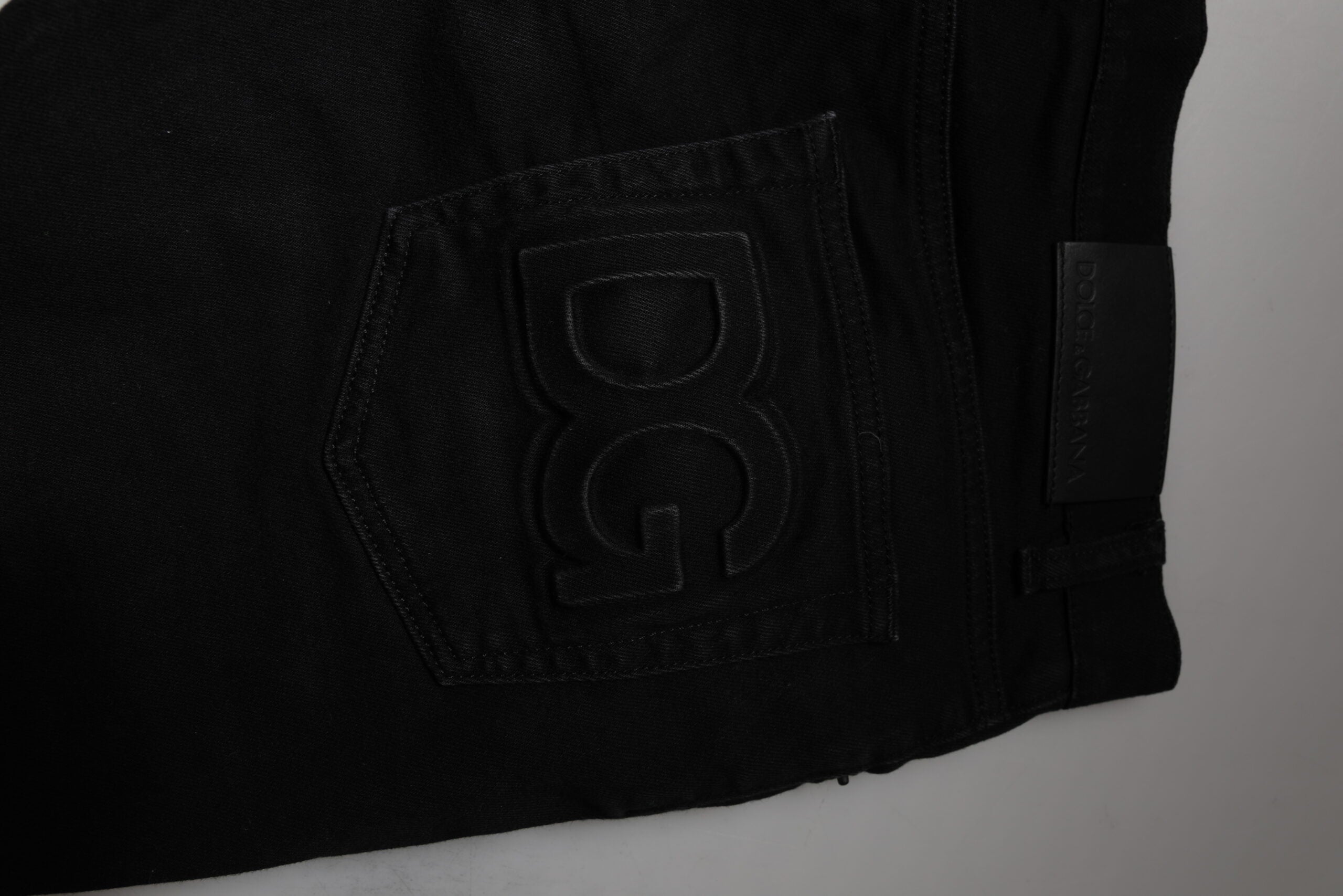 Black Cotton Stretch Skinny Men Denim Jeans