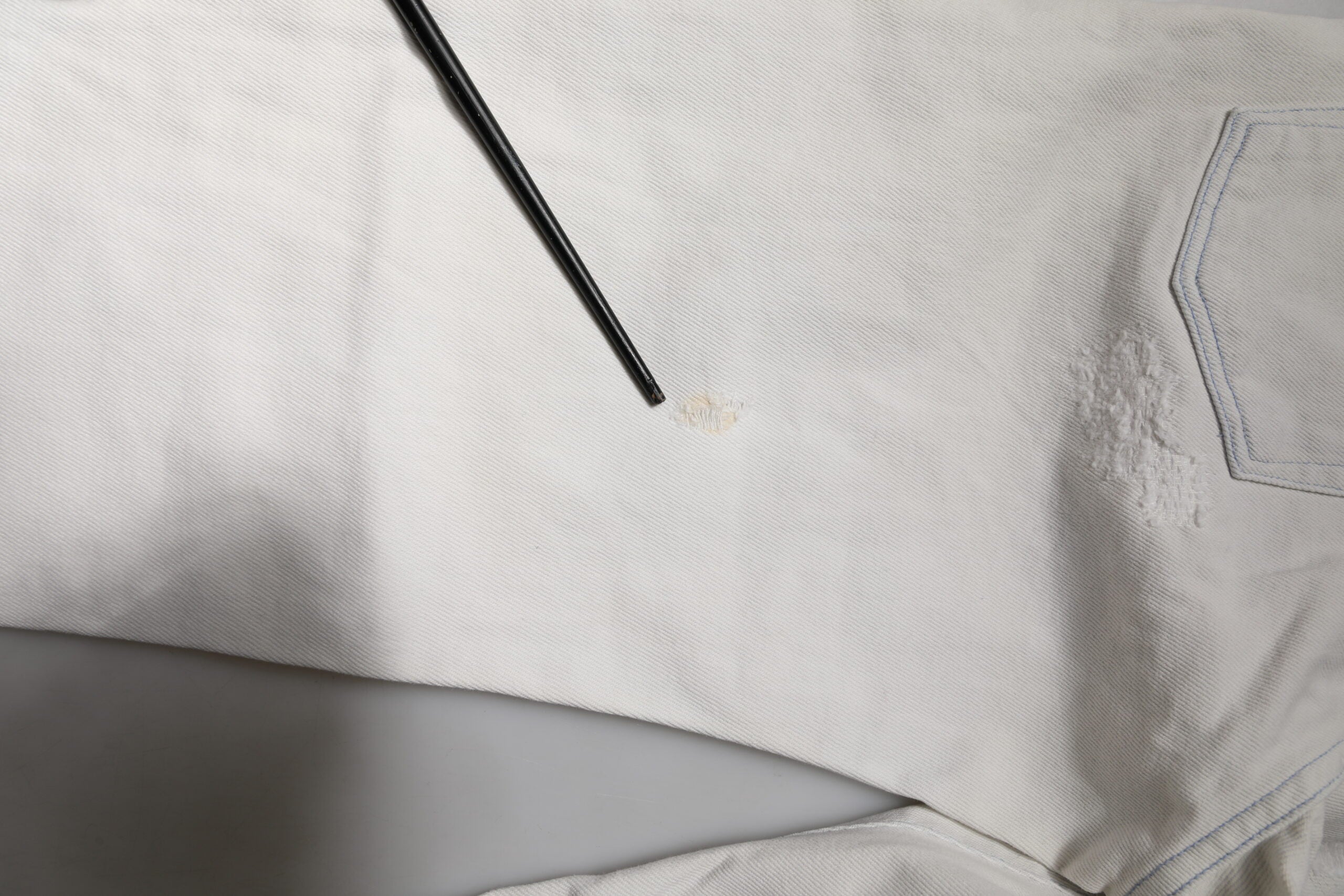 White Cotton Stretch Skinny Slim Denim Jeans