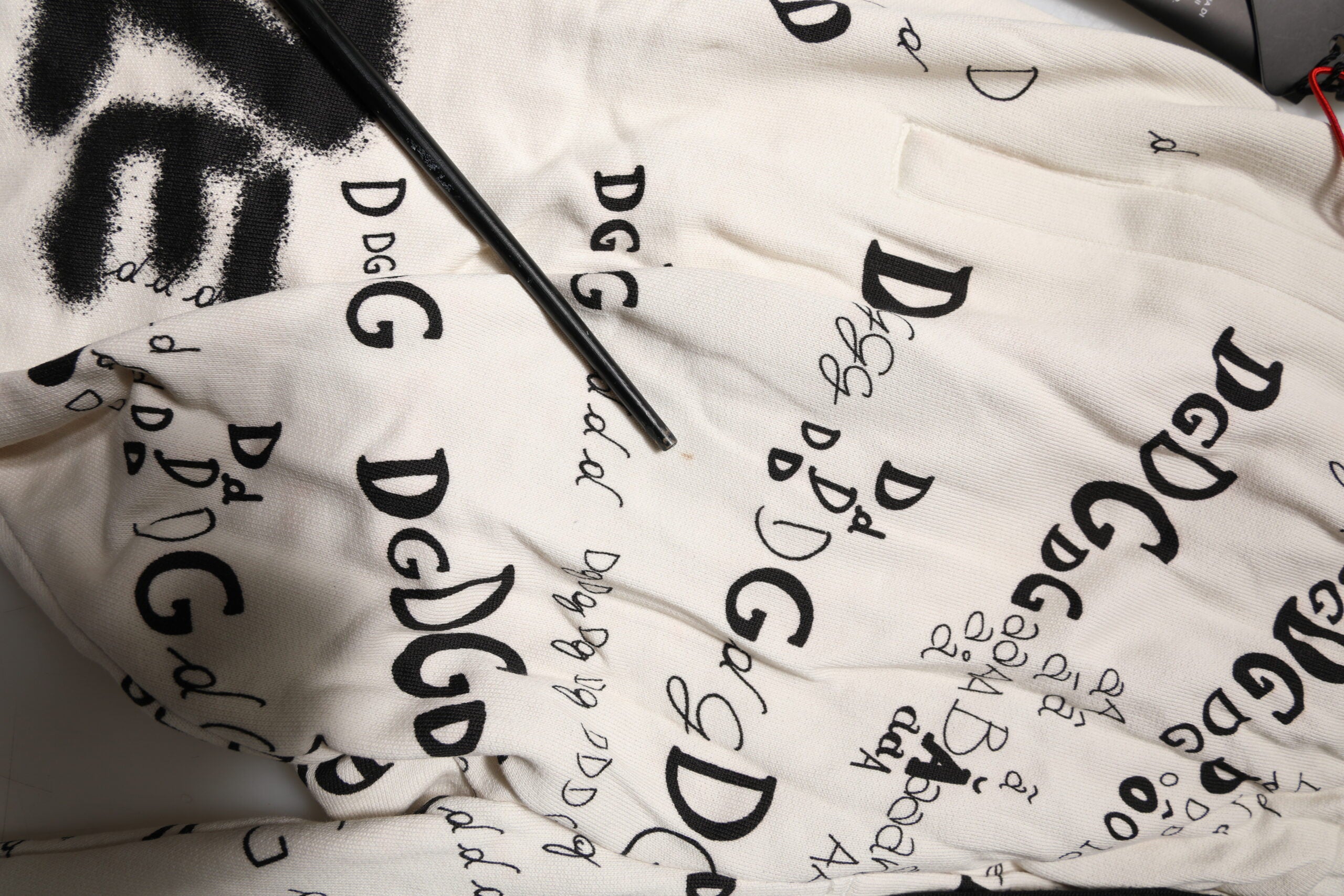 White Logo Print Men Skinny Sweatpants Pants