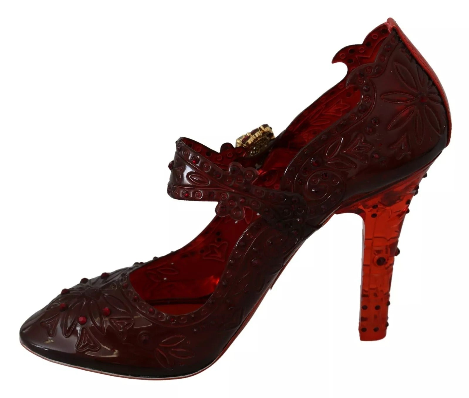 Red Floral Crystal Heels CINDERELLA Shoes