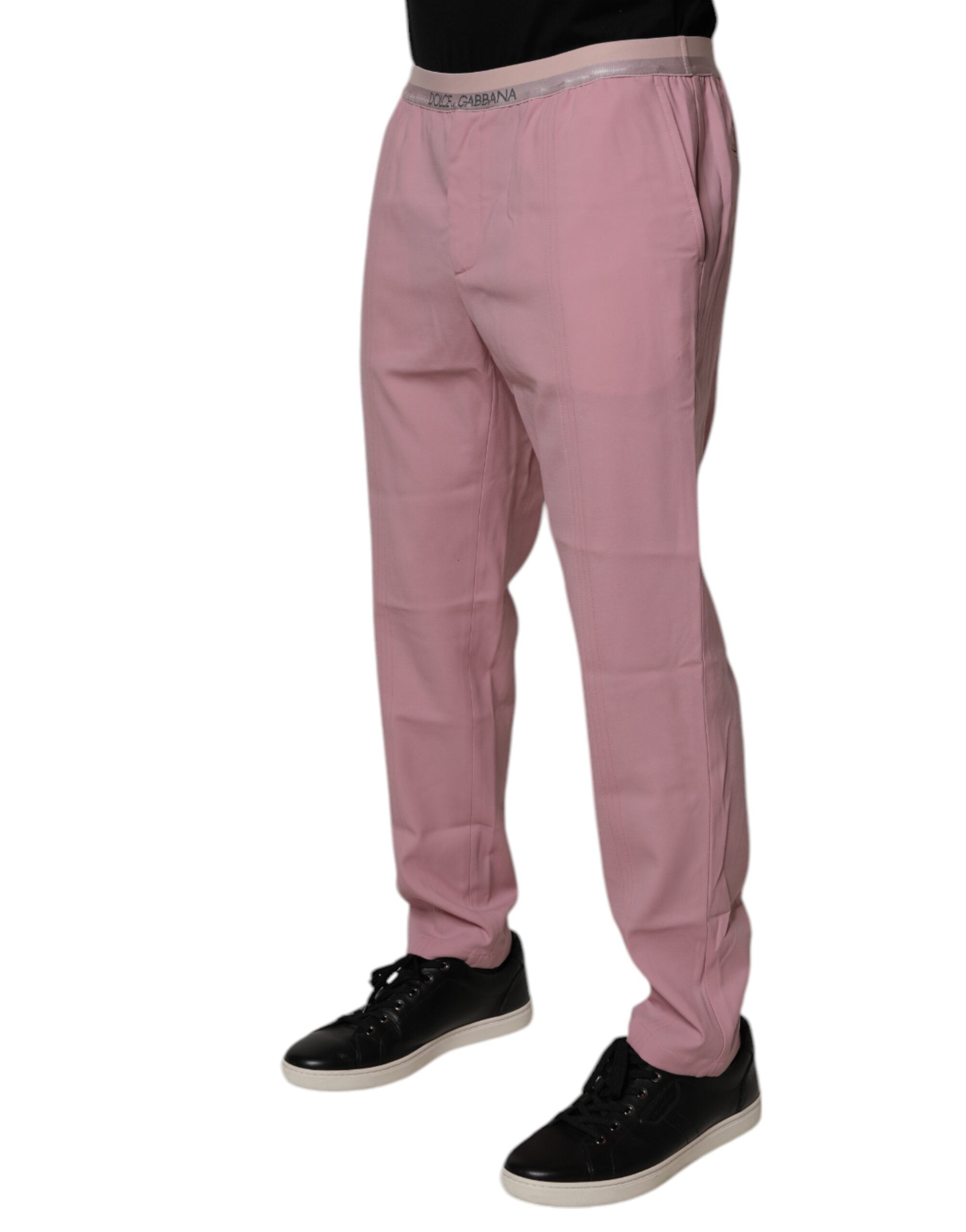 Pink Cotton Stretch Chino Pants