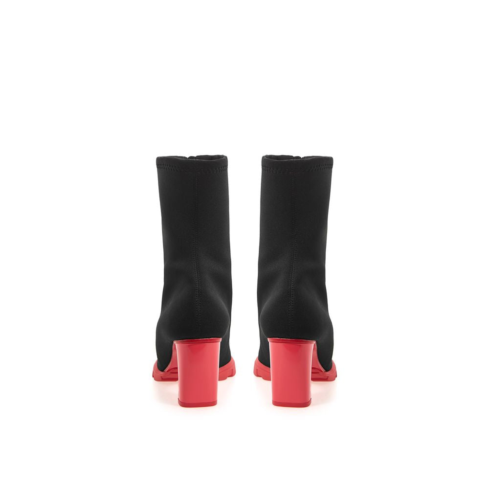 Black Neoprene Ankle Boots