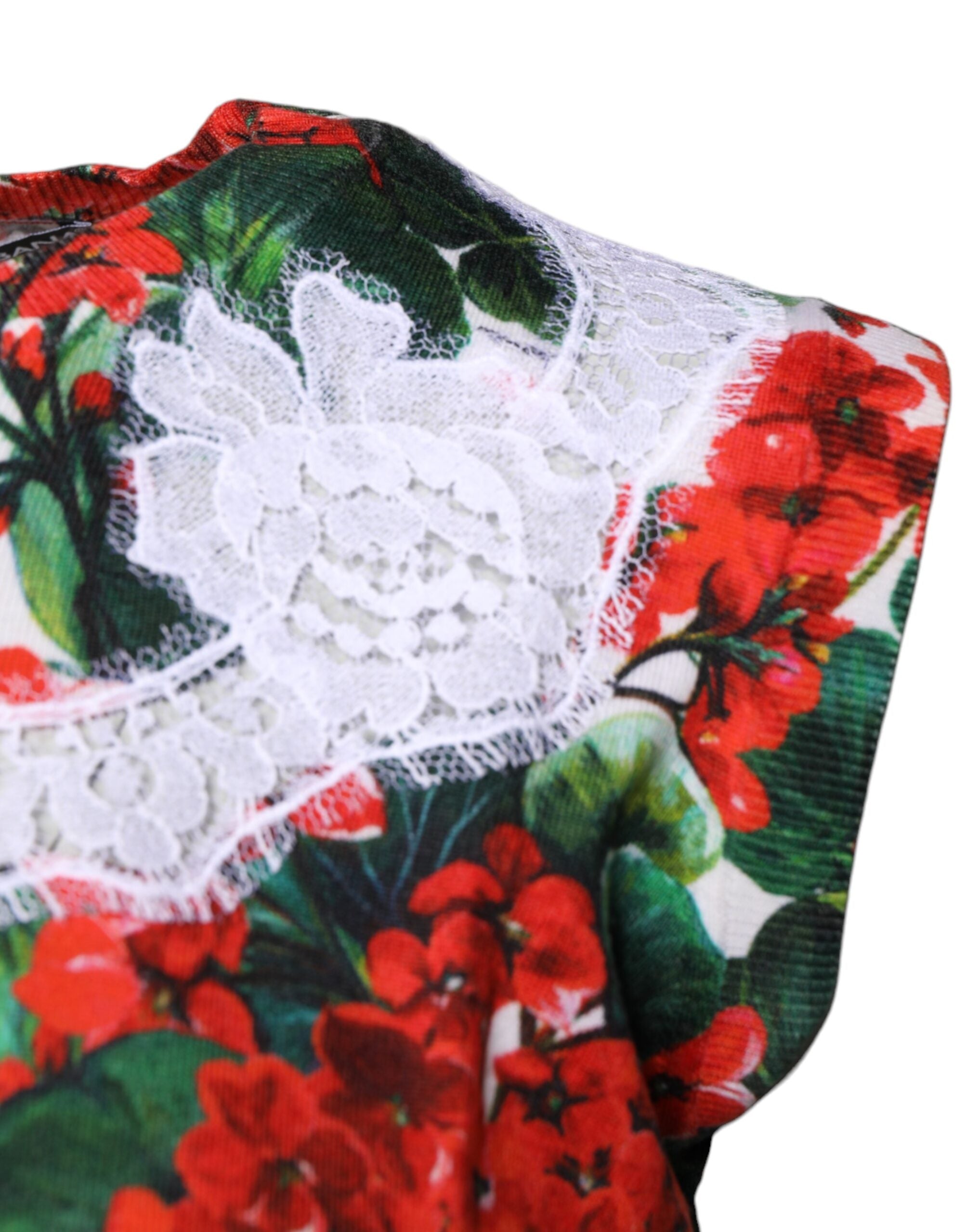 Multicolor Floral Lace Sleeveless Tank Top