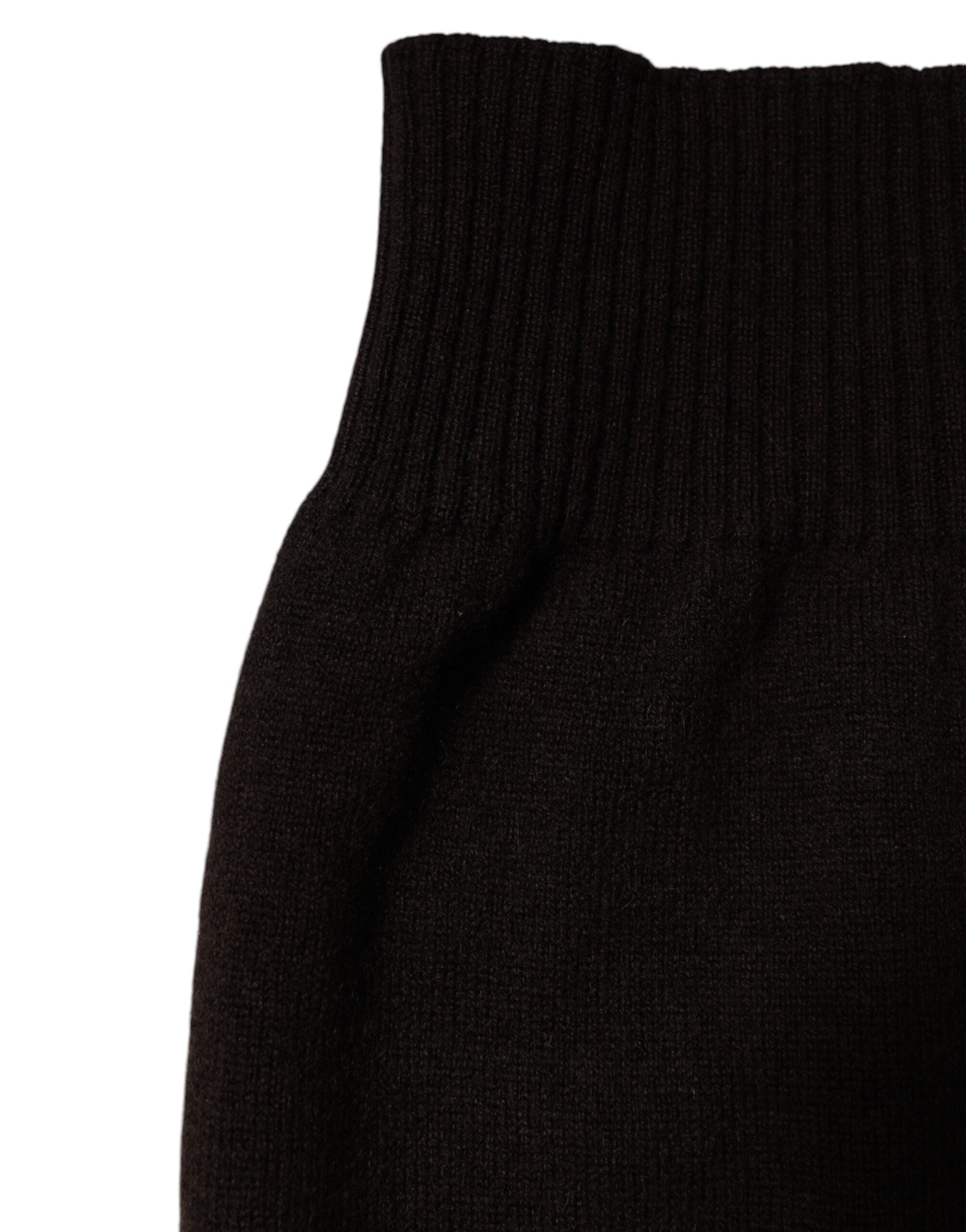 Brown Cashmere Knitted Neck Warmer Foulard Scarf