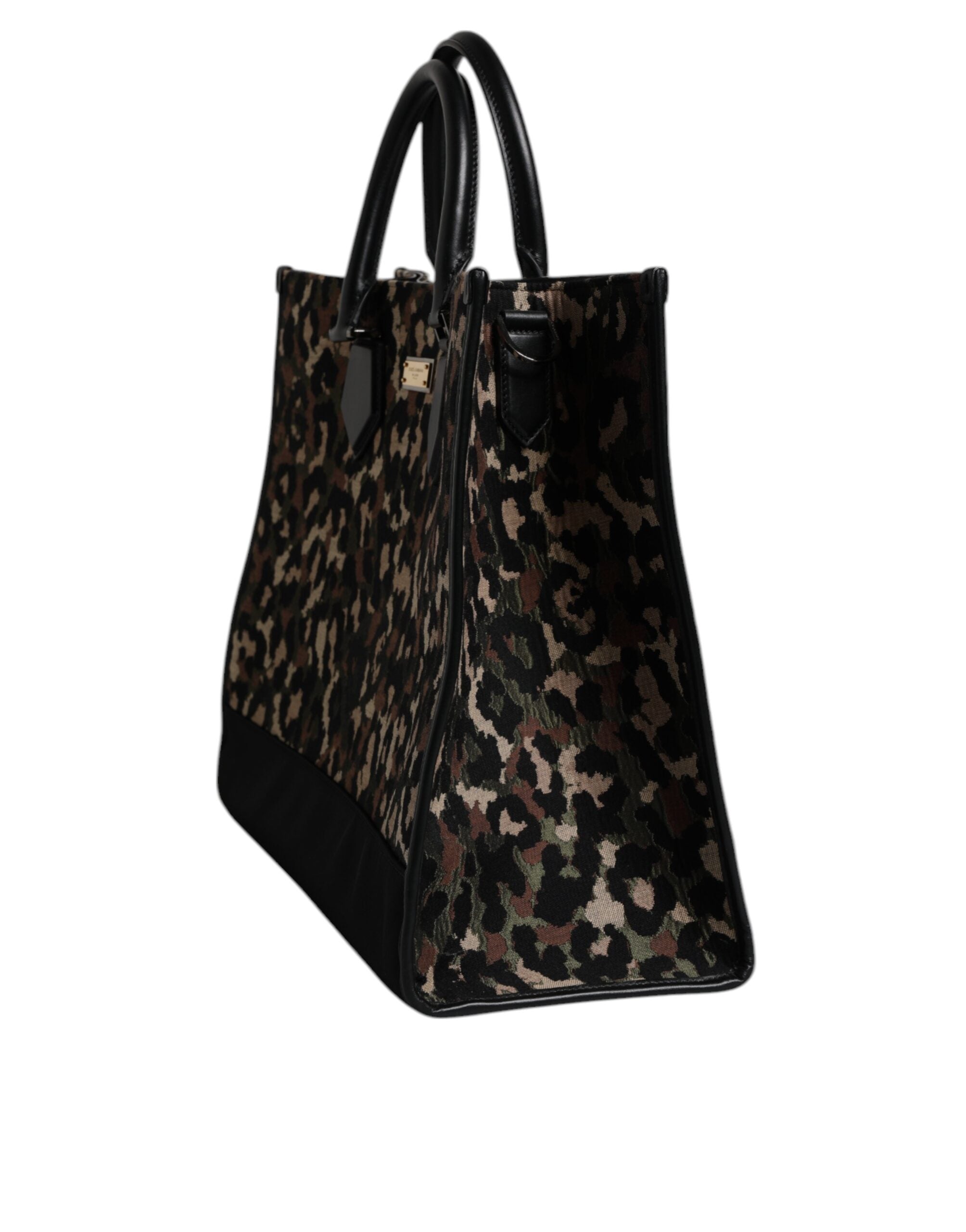 Multicolor Leopard Shopping Tote Shoulder Bag