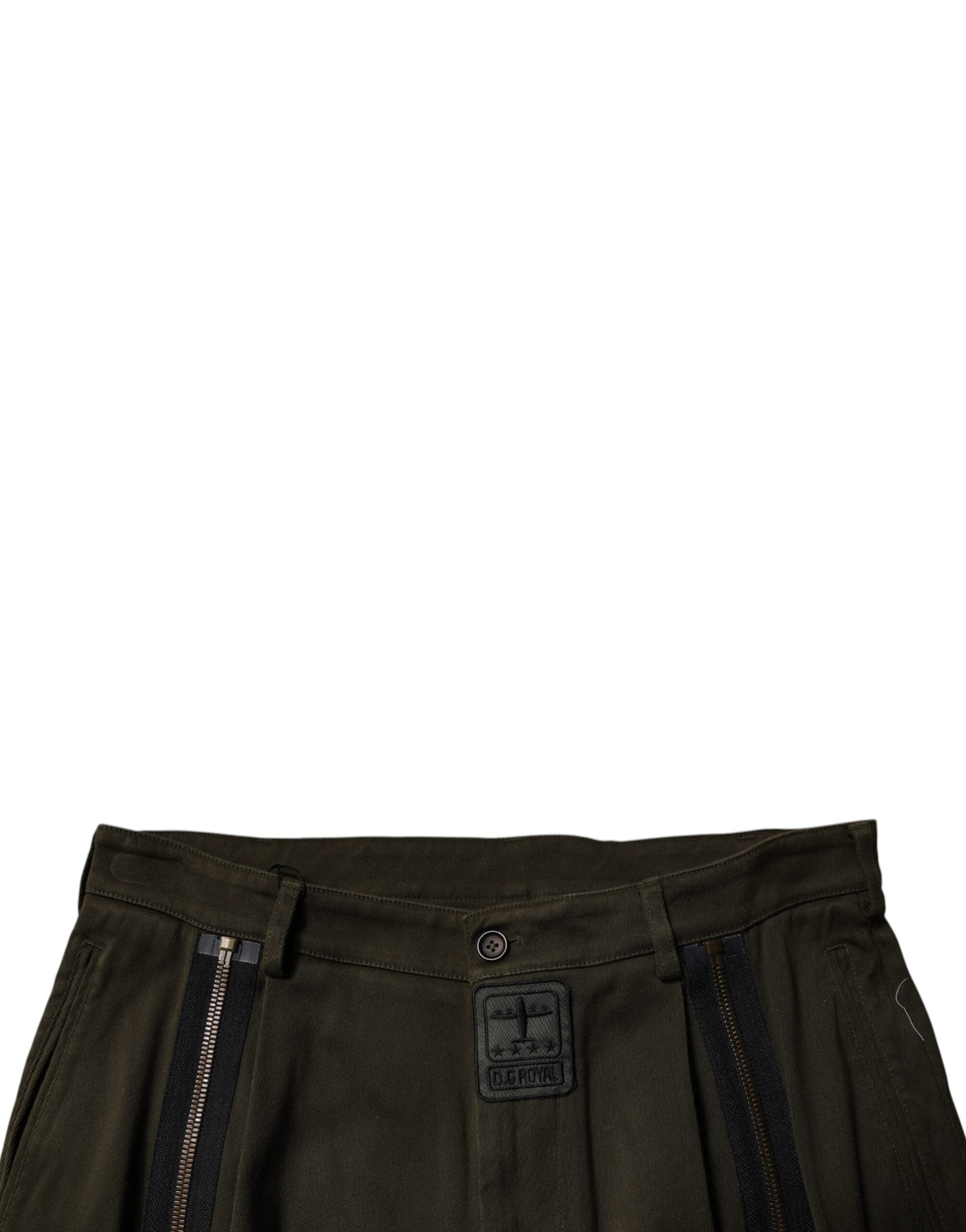 Dark Brown Cotton Jogger Cargo Pants