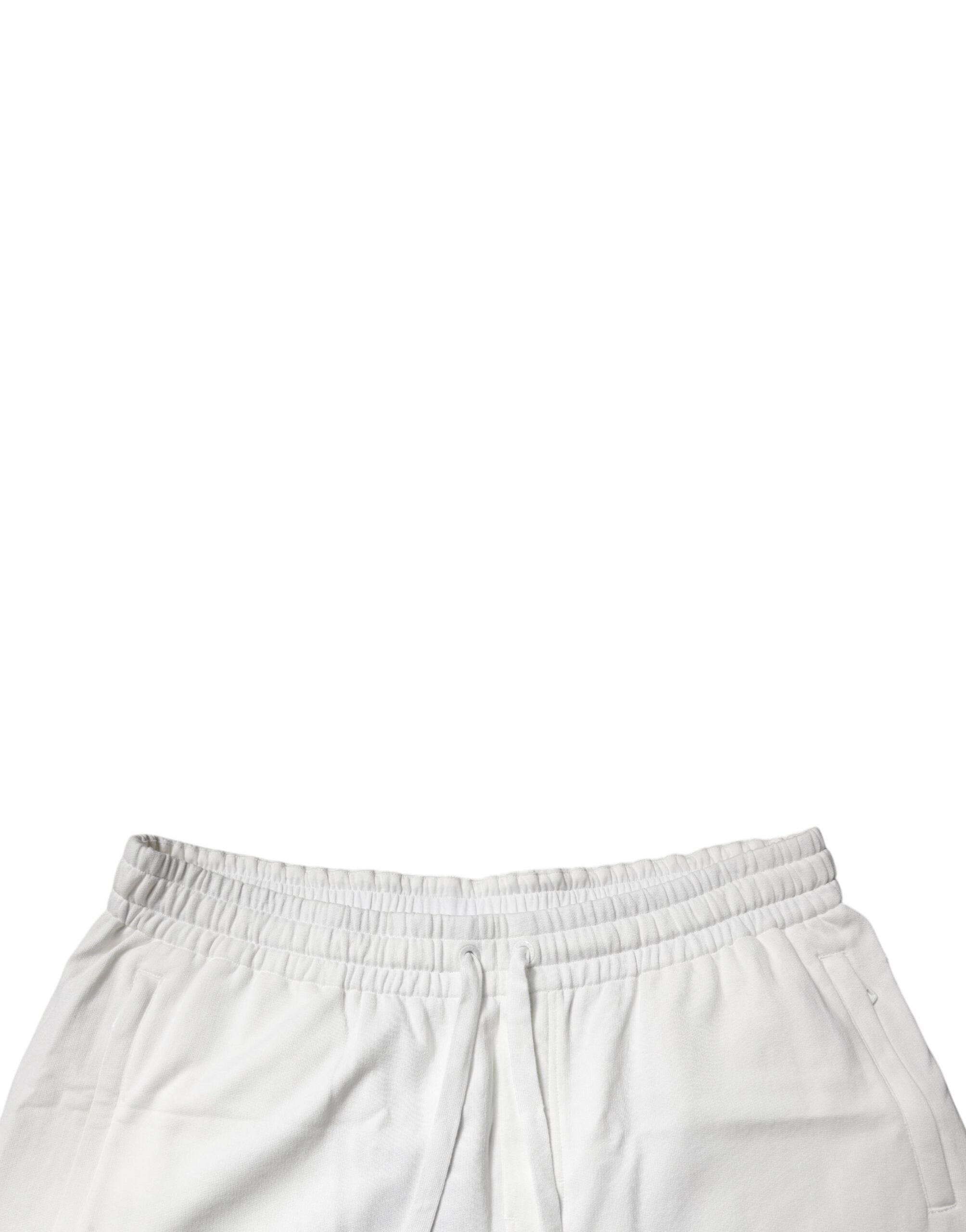 White Cotton Sweatshorts Men Bermuda Shorts