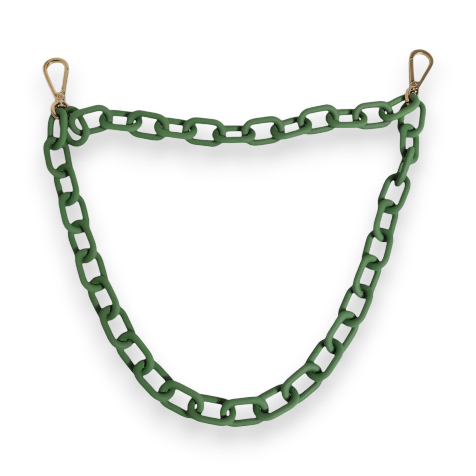 Green Plexy Acrylic Chunky Gold Hardware Wallet Chain