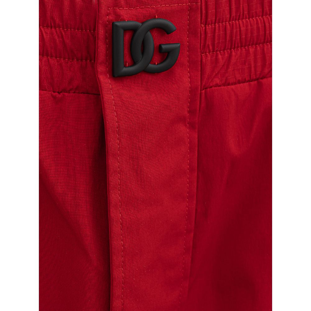Red Polyamide Athletic Pants