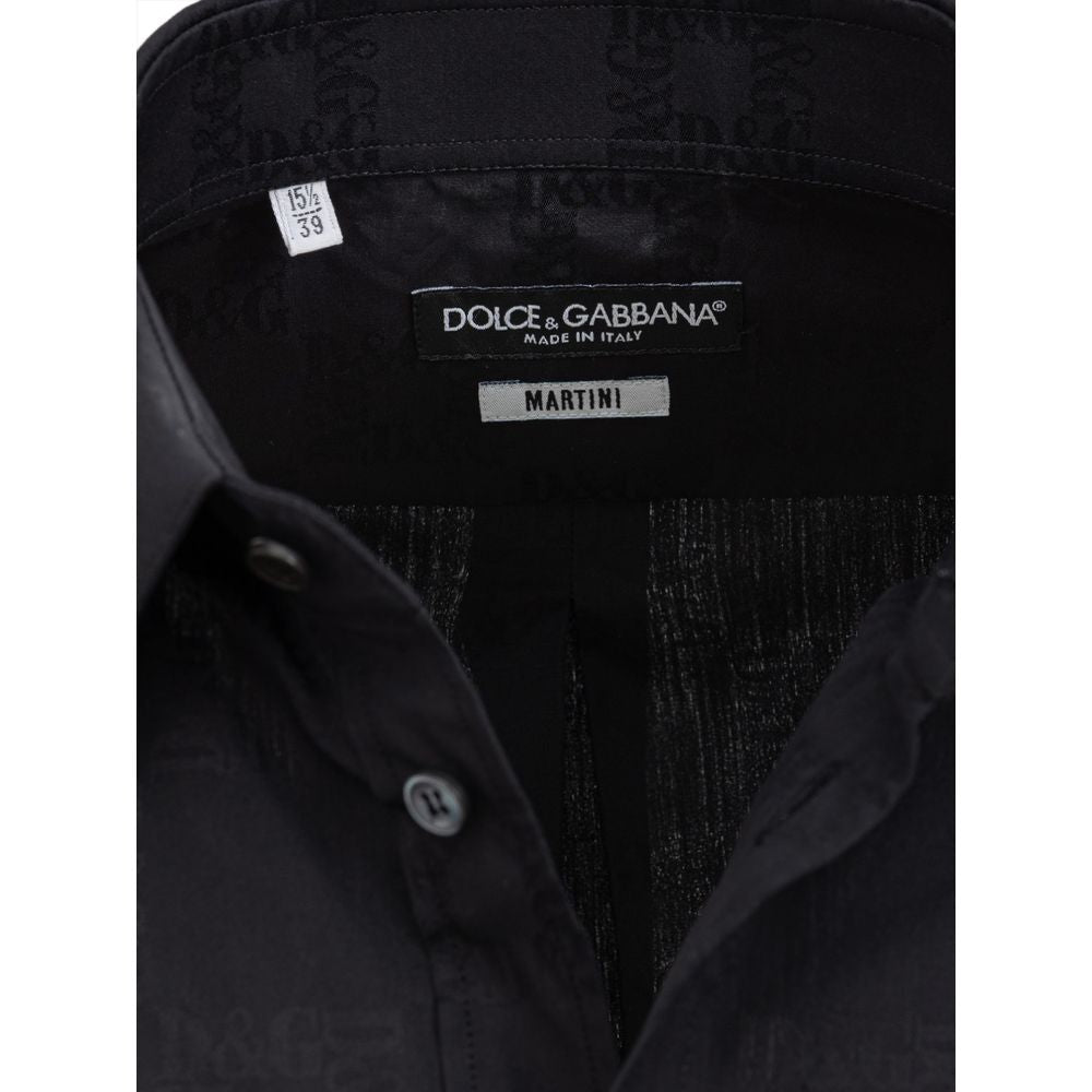 Black Cotton Dress Shirt