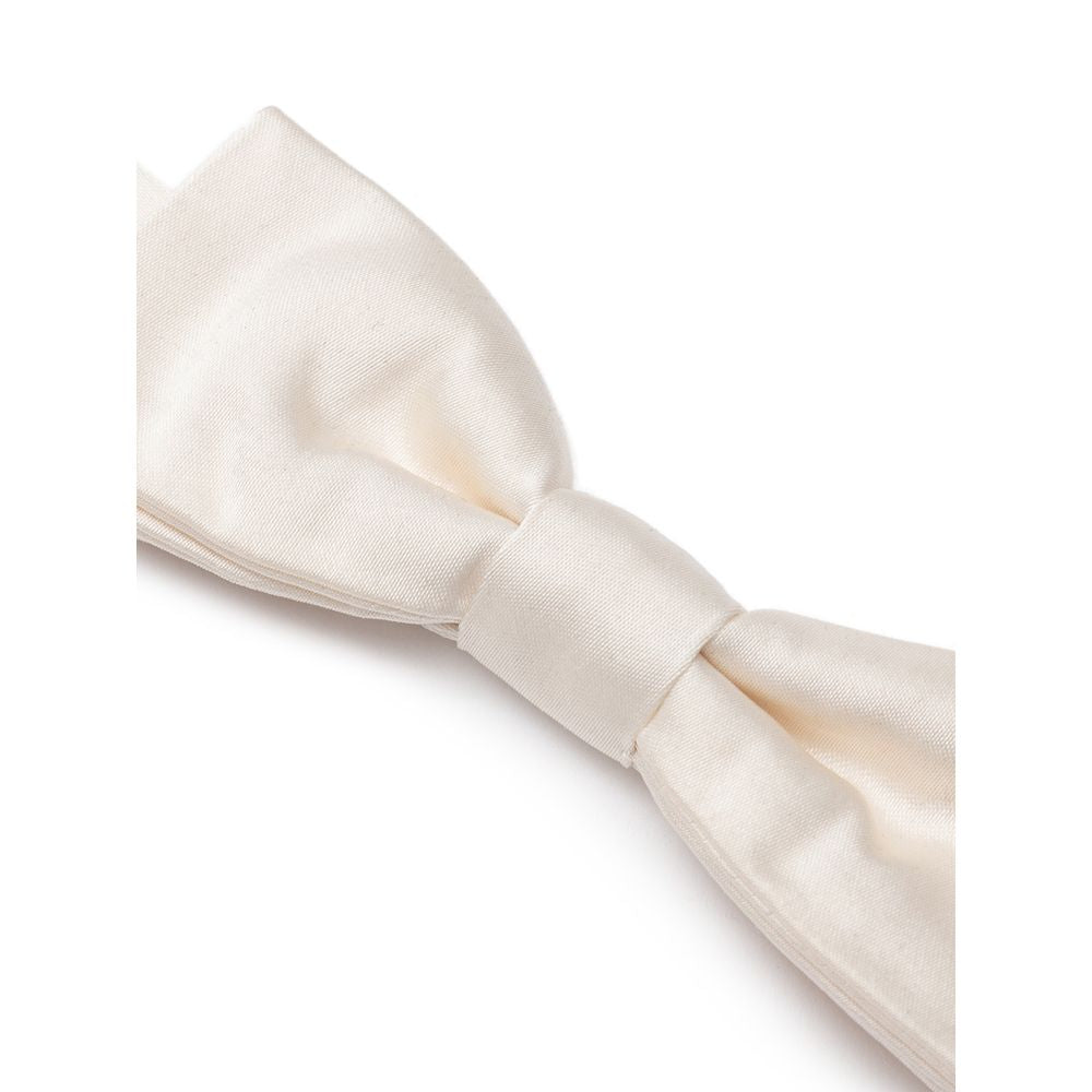 White Silk Bowtie