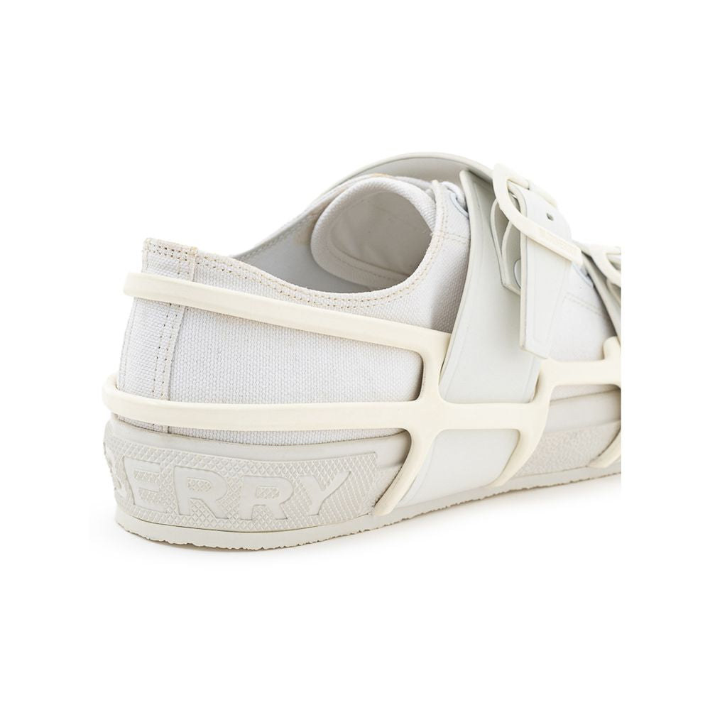 White Cotton Athletic Sneakers