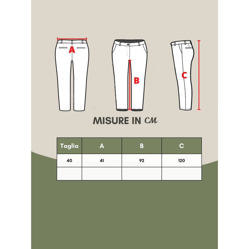 Multicolor Viscose Casual Pants