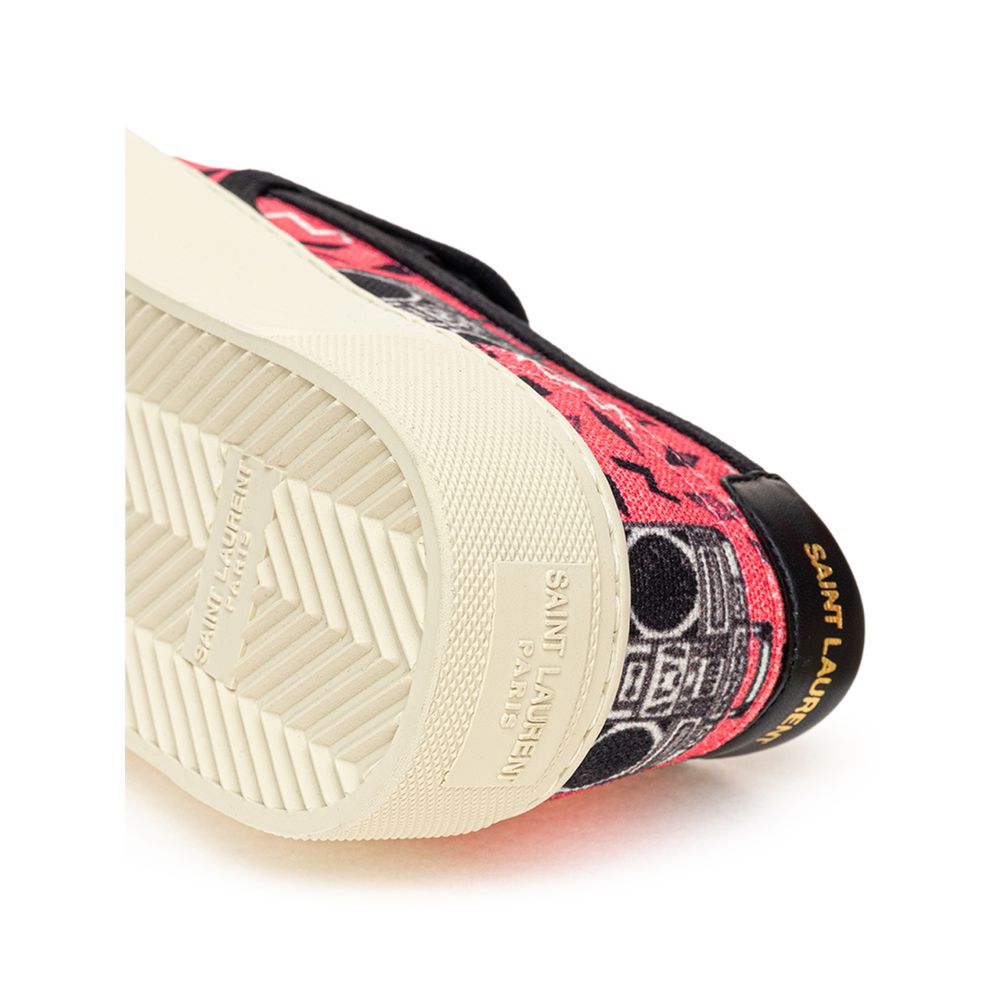 Pink Cotton Platform Sneakers