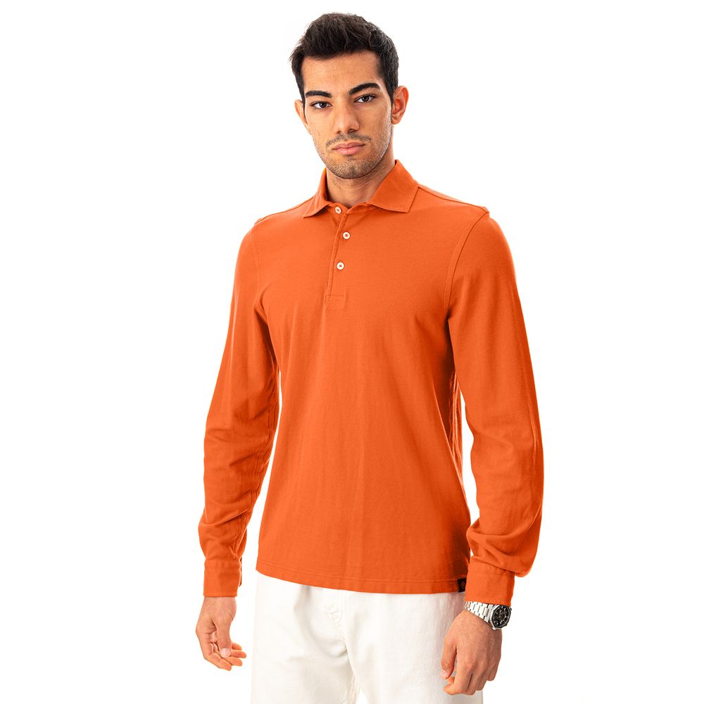 Orange Cotton Polo Shirt