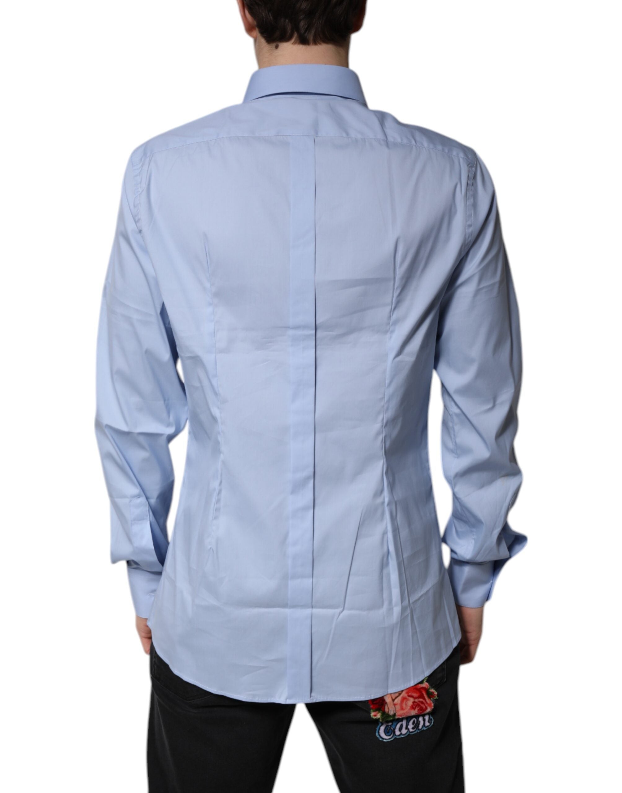Light Blue Cotton GOLD Dress Formal Shirt