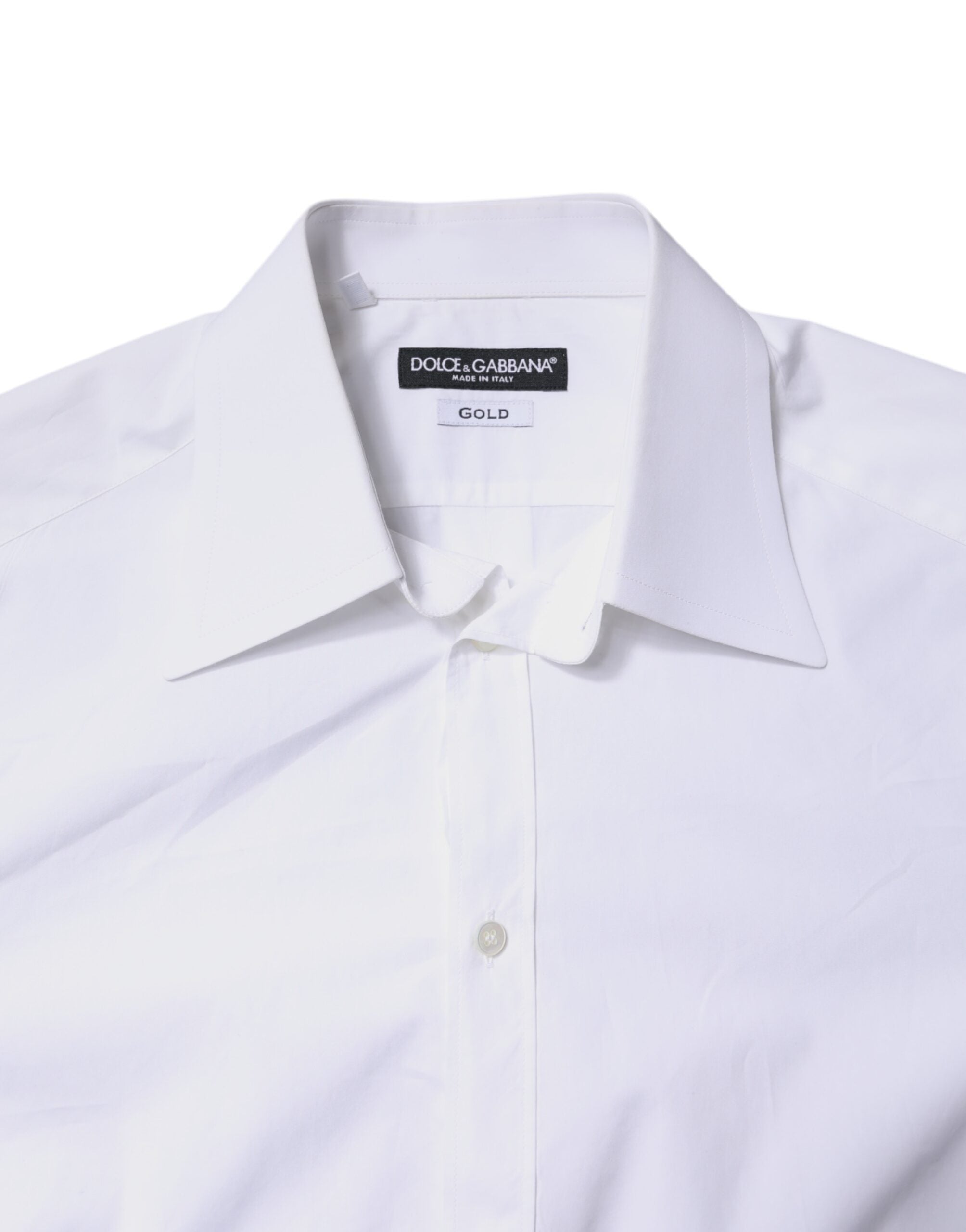 White Cotton GOLD Dress Formal Shirt