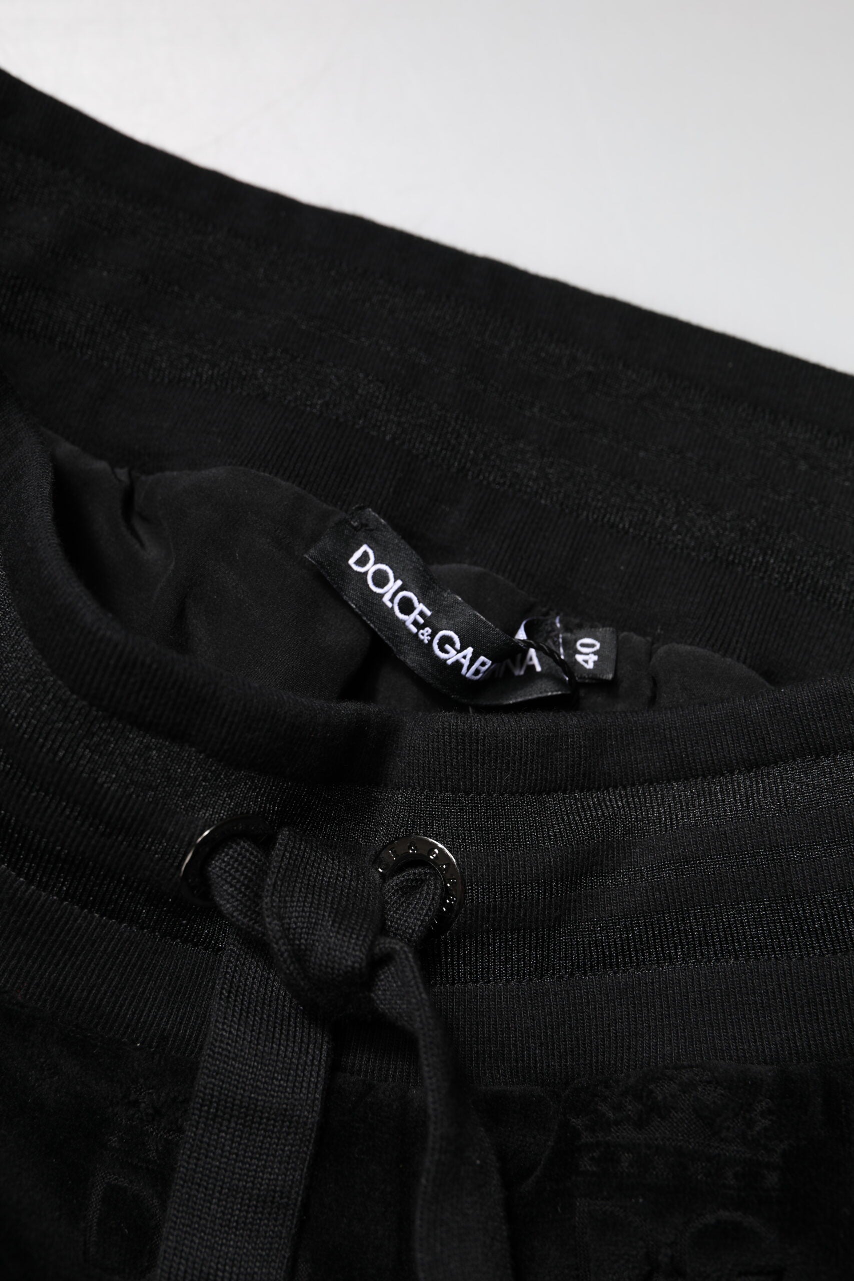 Black All-Over DG Logo Print Jogger Pants
