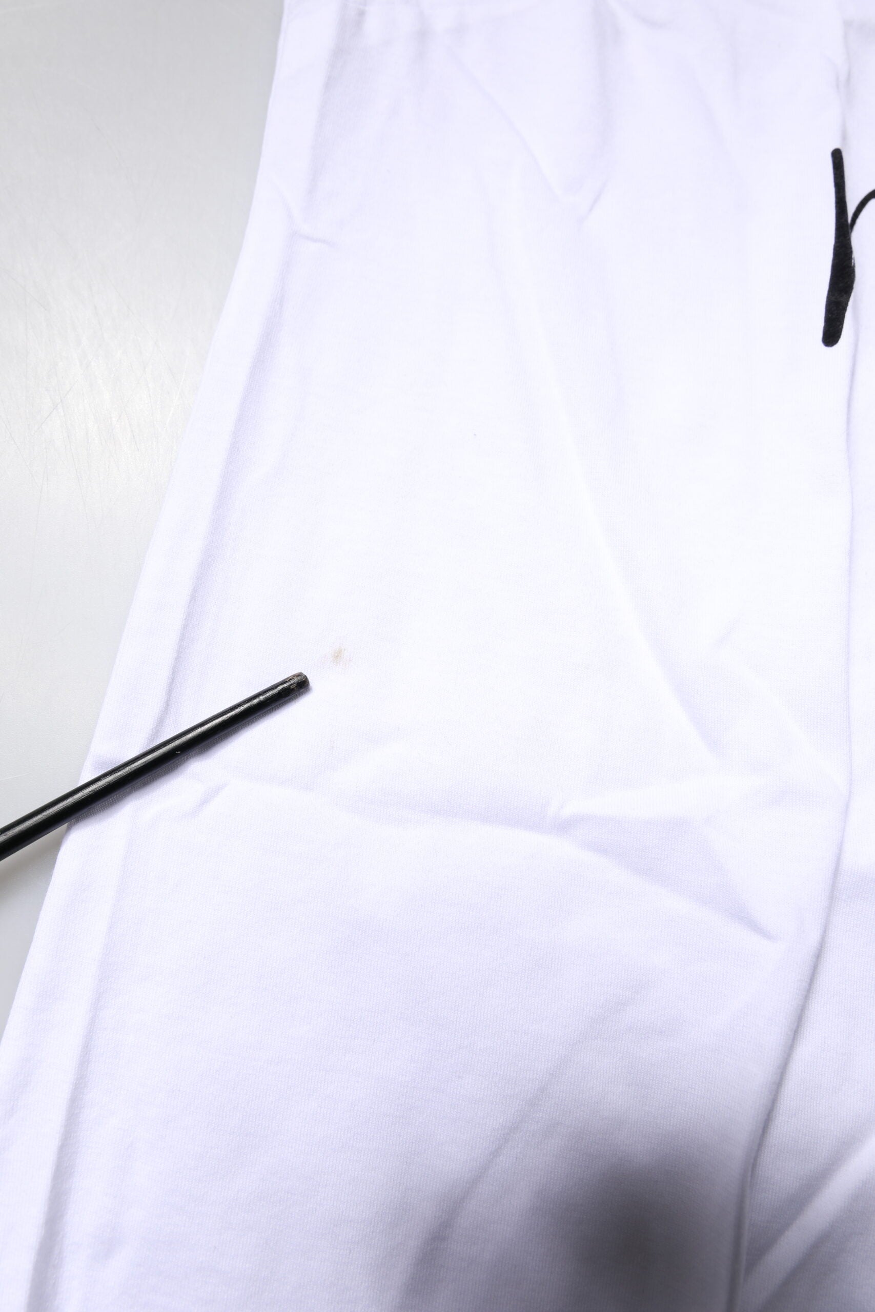 White Printed Round Neck Top Cotton T-shirt