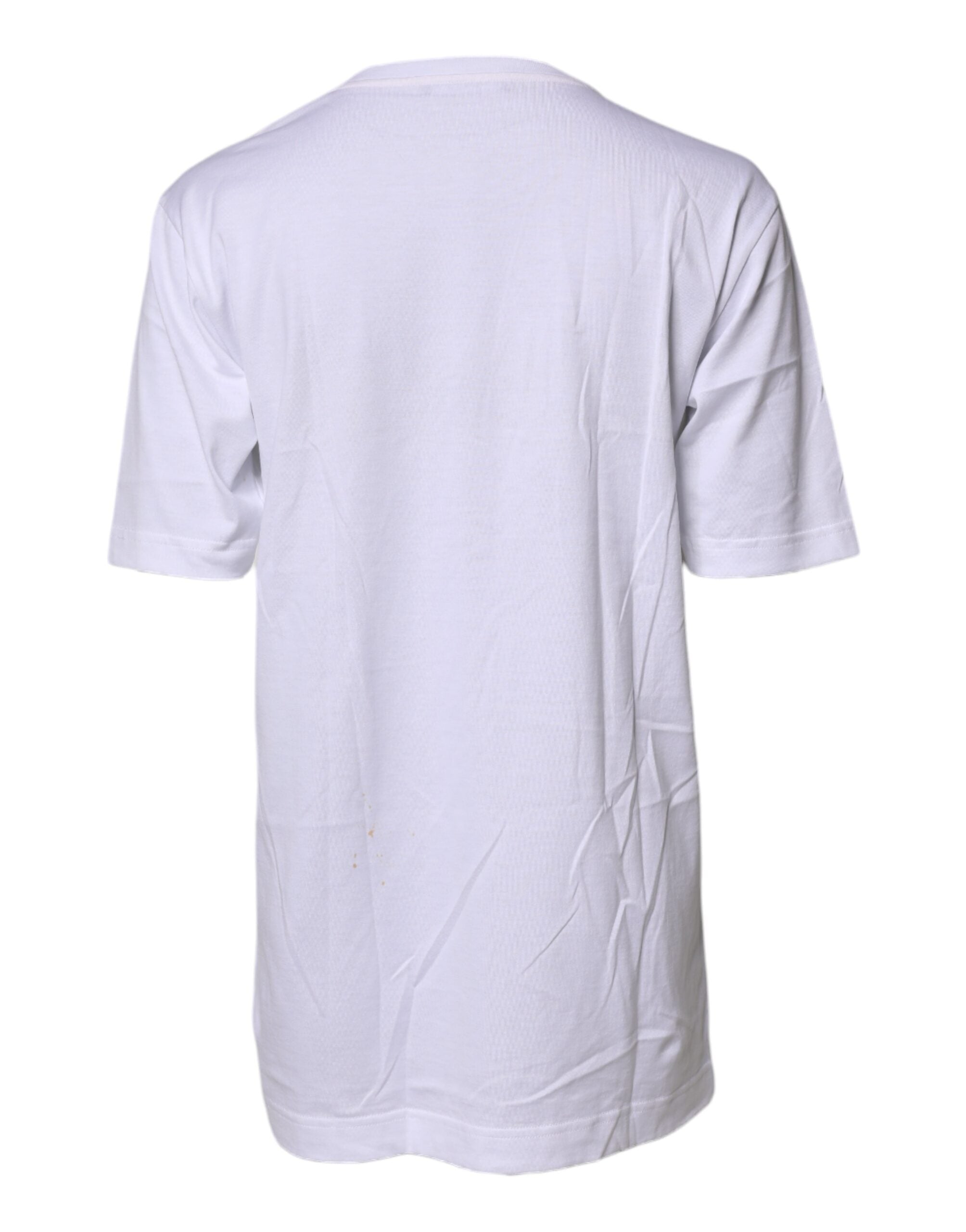 White #DGFAMILY Embroidery Cotton T-shirt