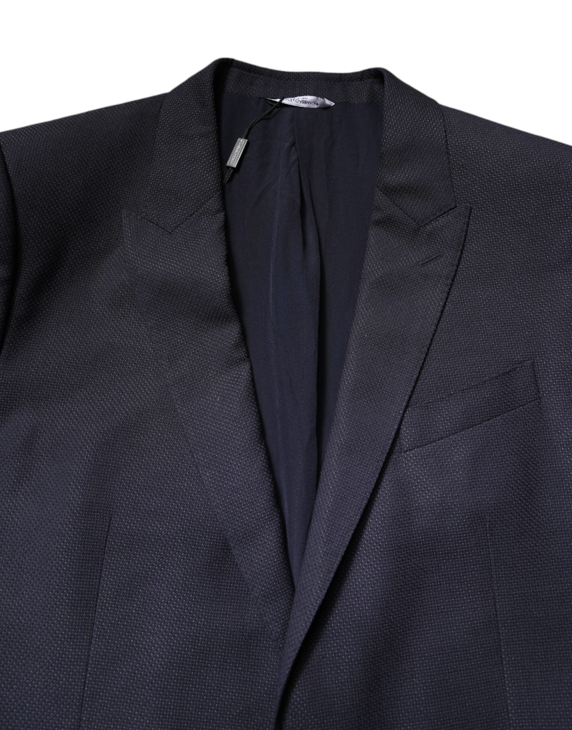 Black Wool Single Breasted Coat Blazer Suit