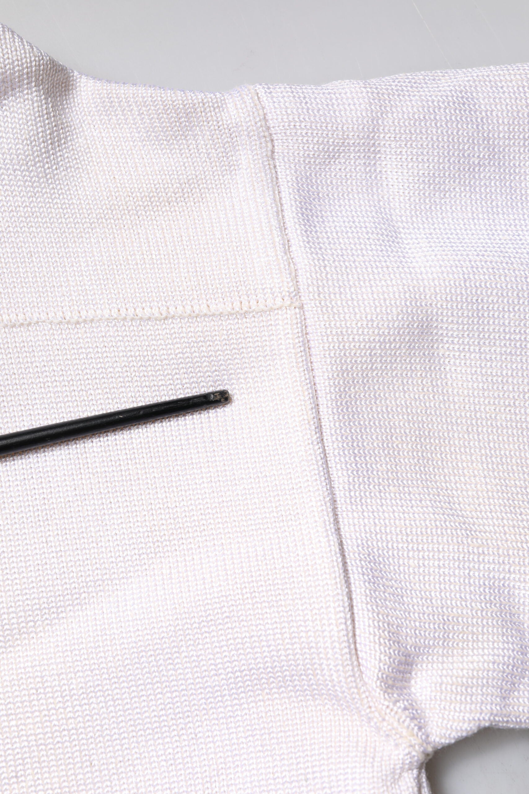 White Viscose Crew Neck Long Sleeves Pullover Sweater