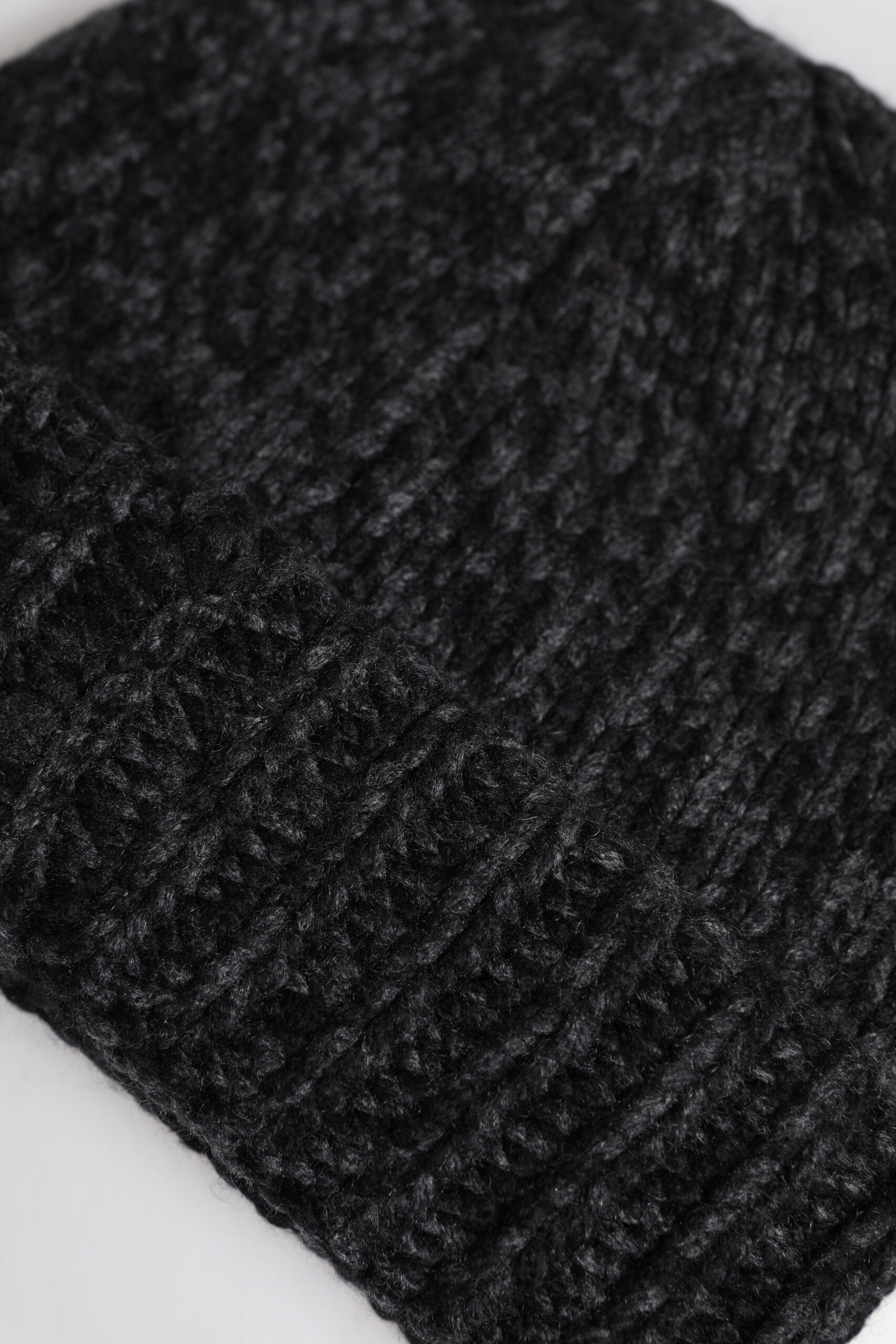 Gray Cashmere Knitted Winter Beanie Hat