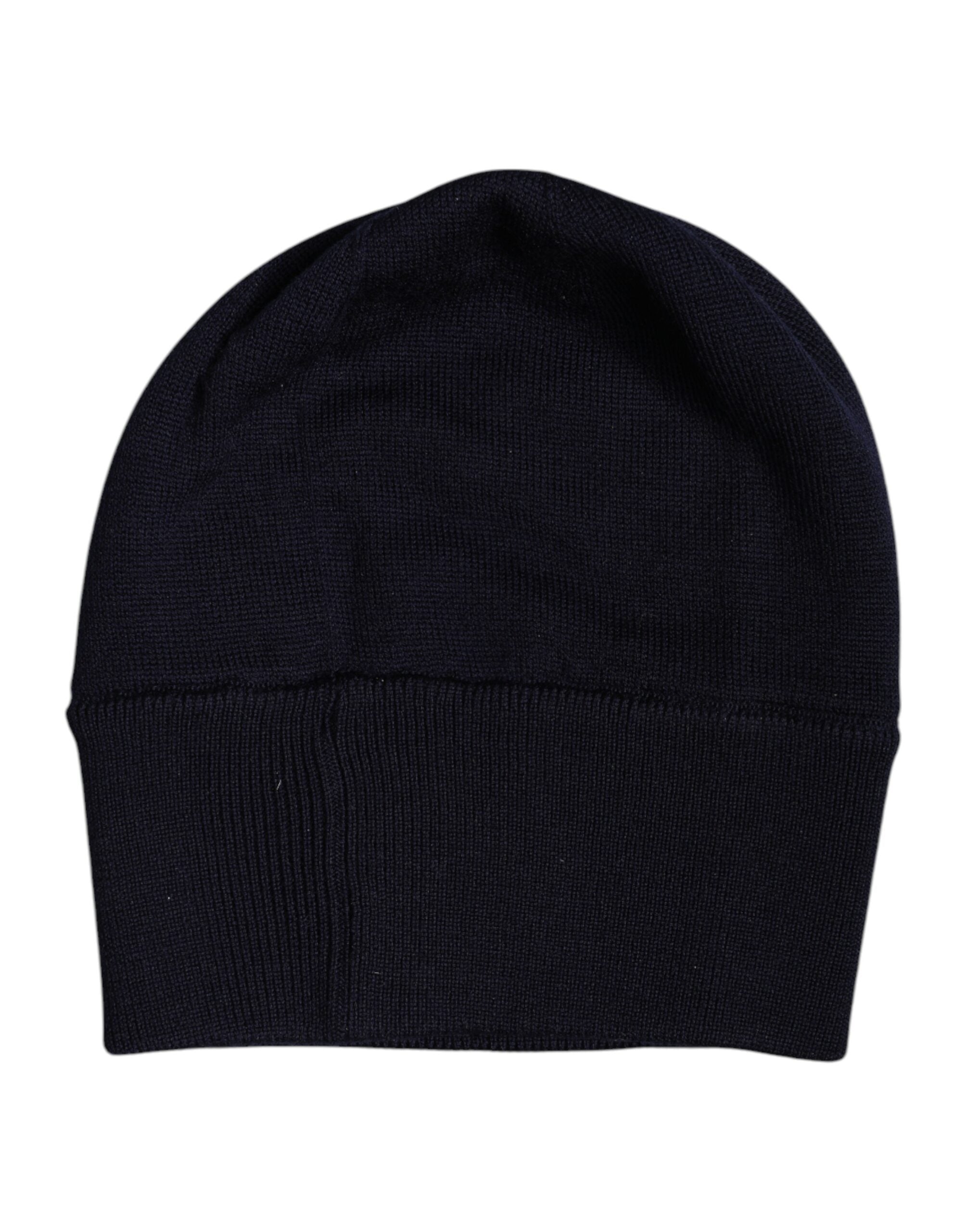 Black Wool #DGLovesLondon Winter Beanie Hat