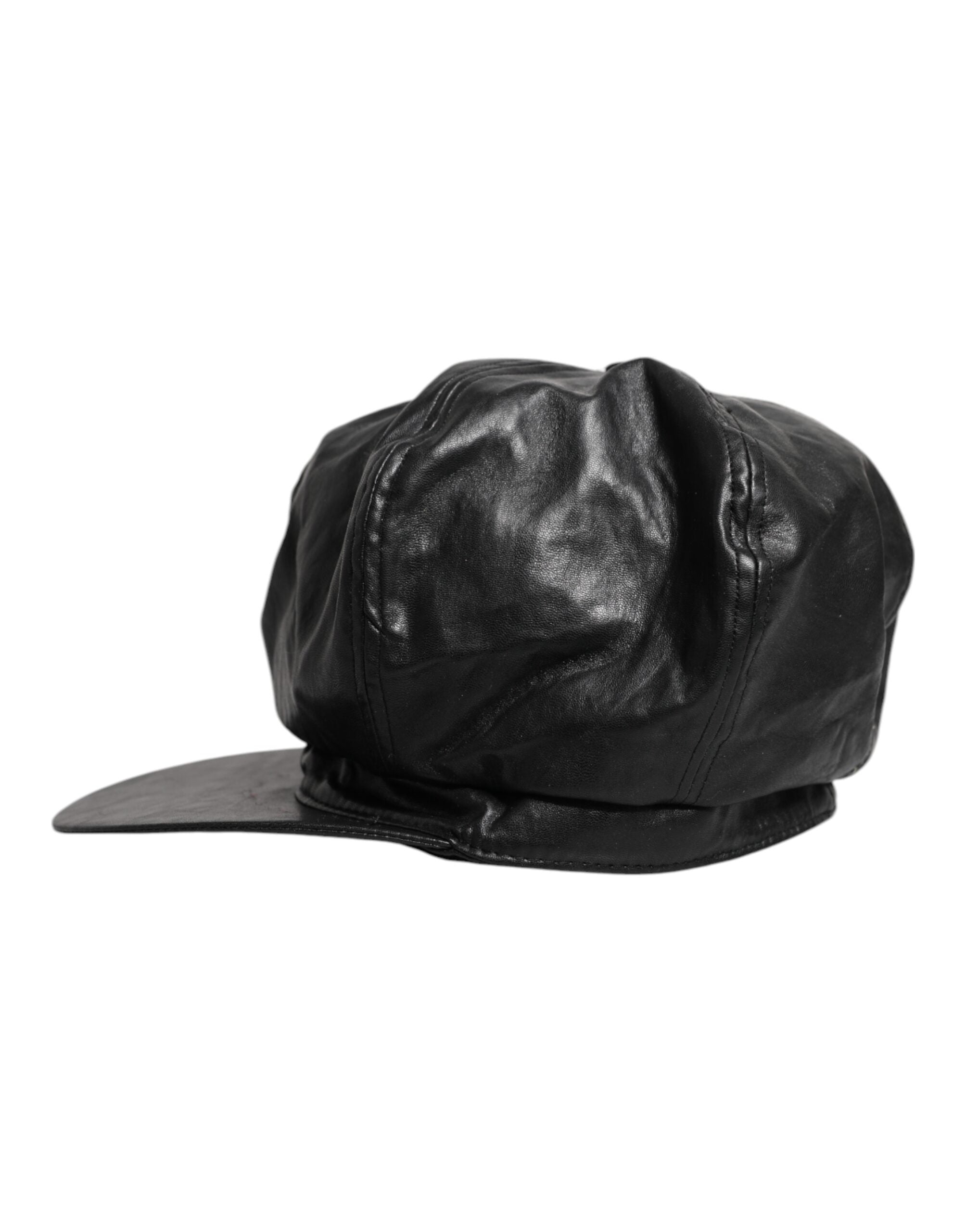 Black Calf Newsboy Capello Cabbie Hat