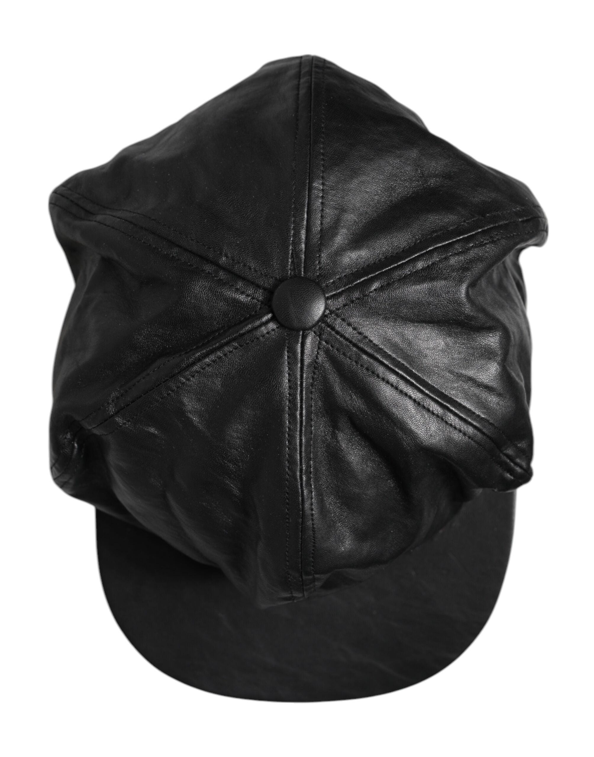 Black Calf Newsboy Capello Cabbie Hat