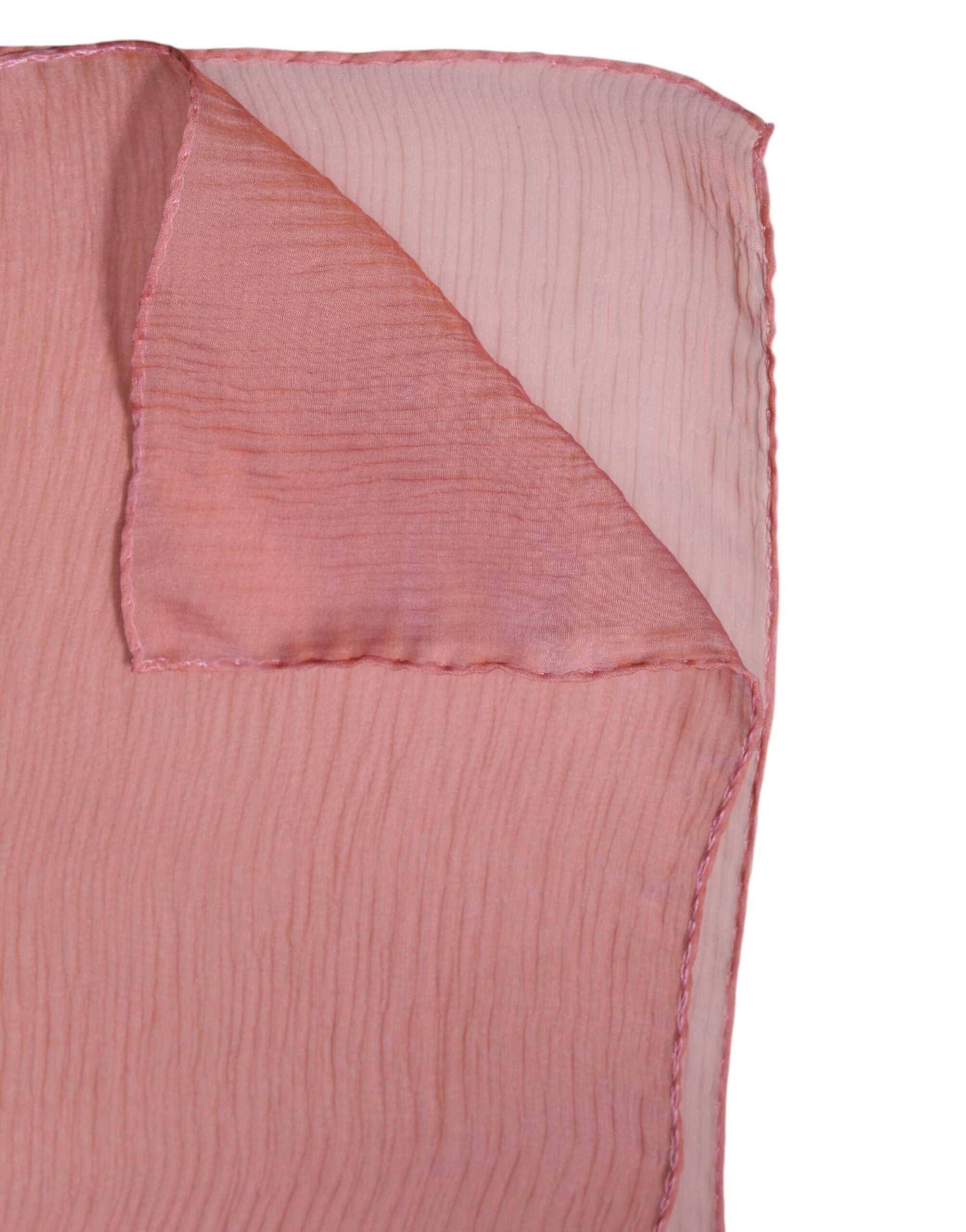 Pink Silk Rectangle Women Wrap Shawl Scarf