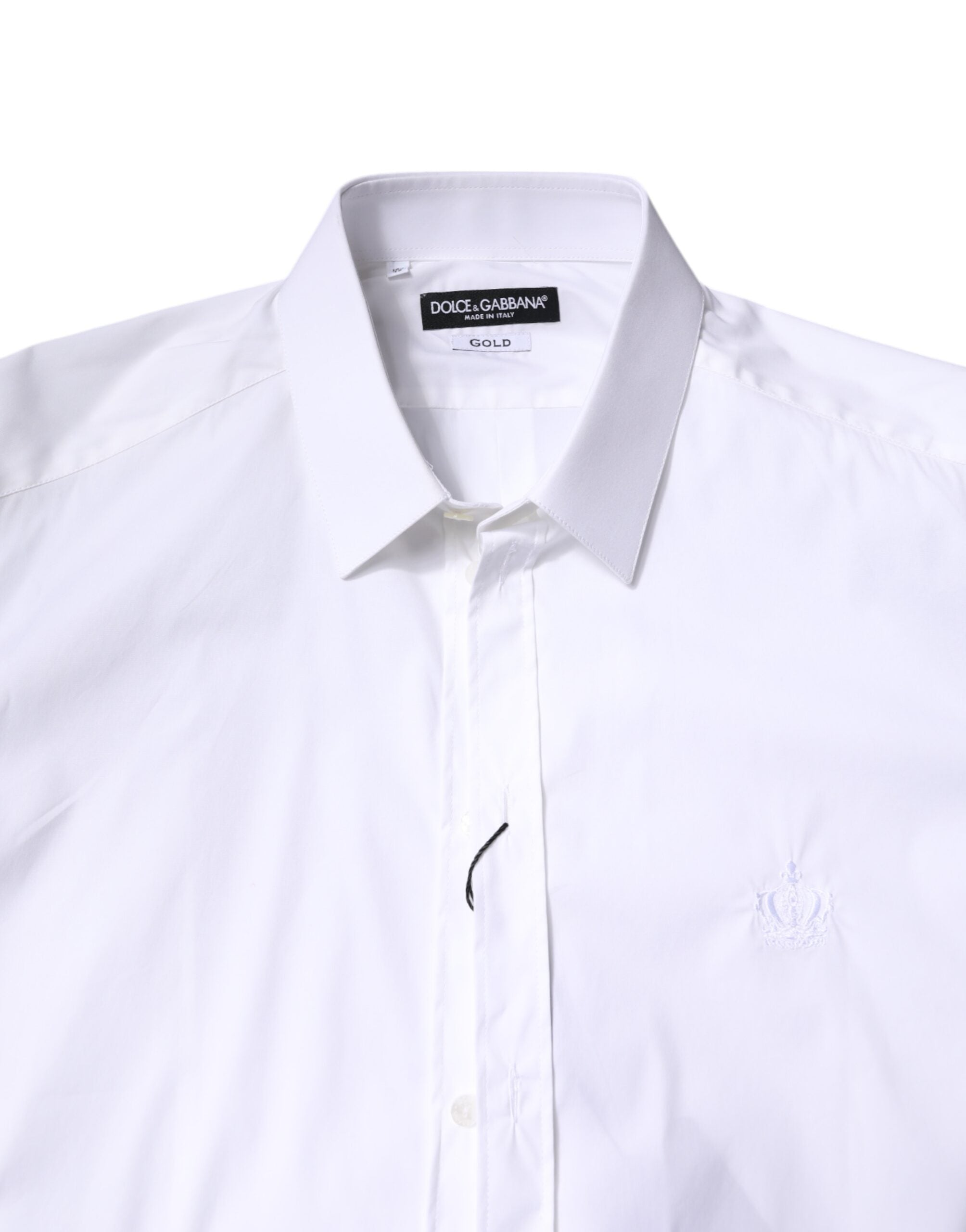 White Cotton GOLD Men Dress Formal Shirt