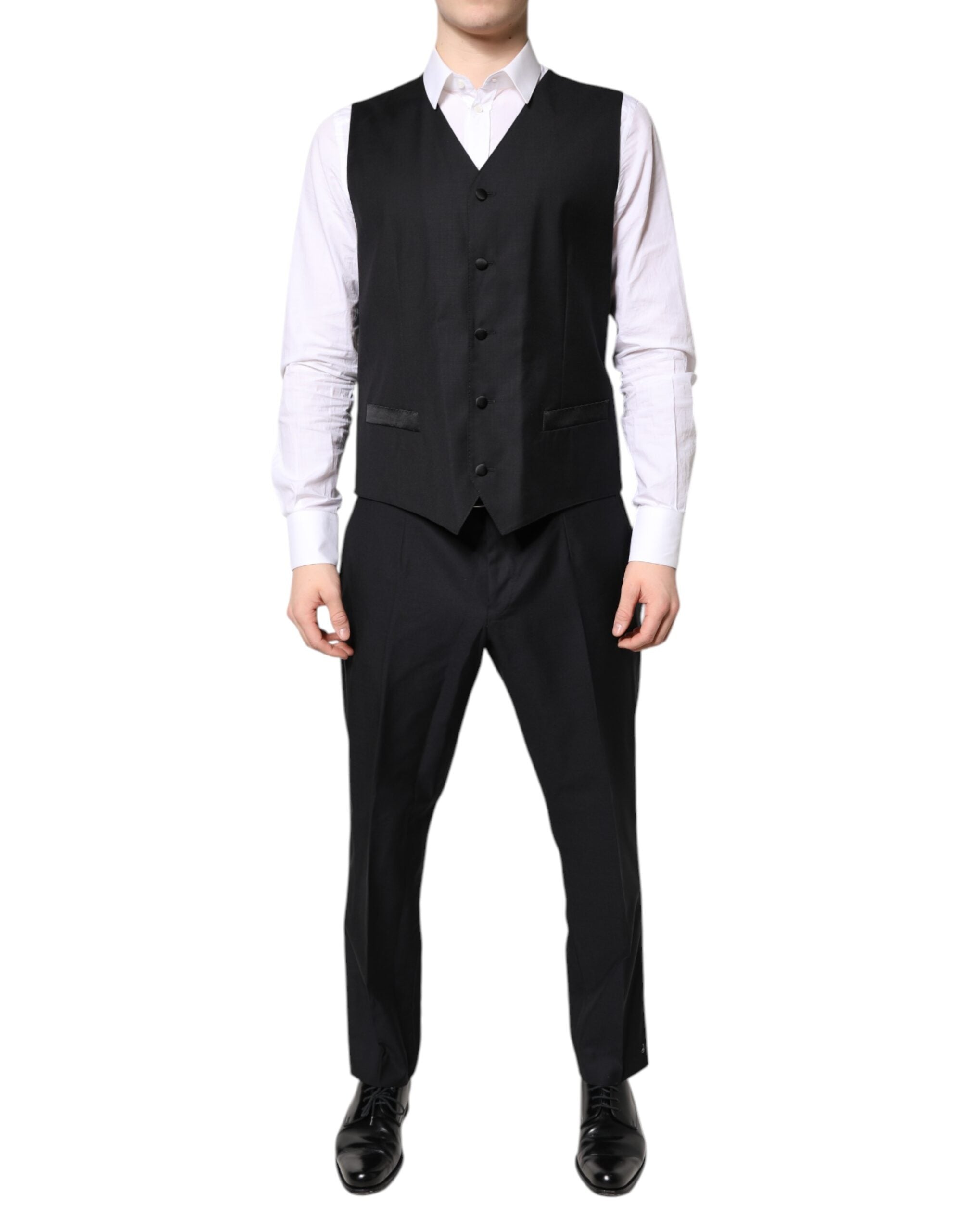 Black Double Breasted Formal 3 Piece Suit