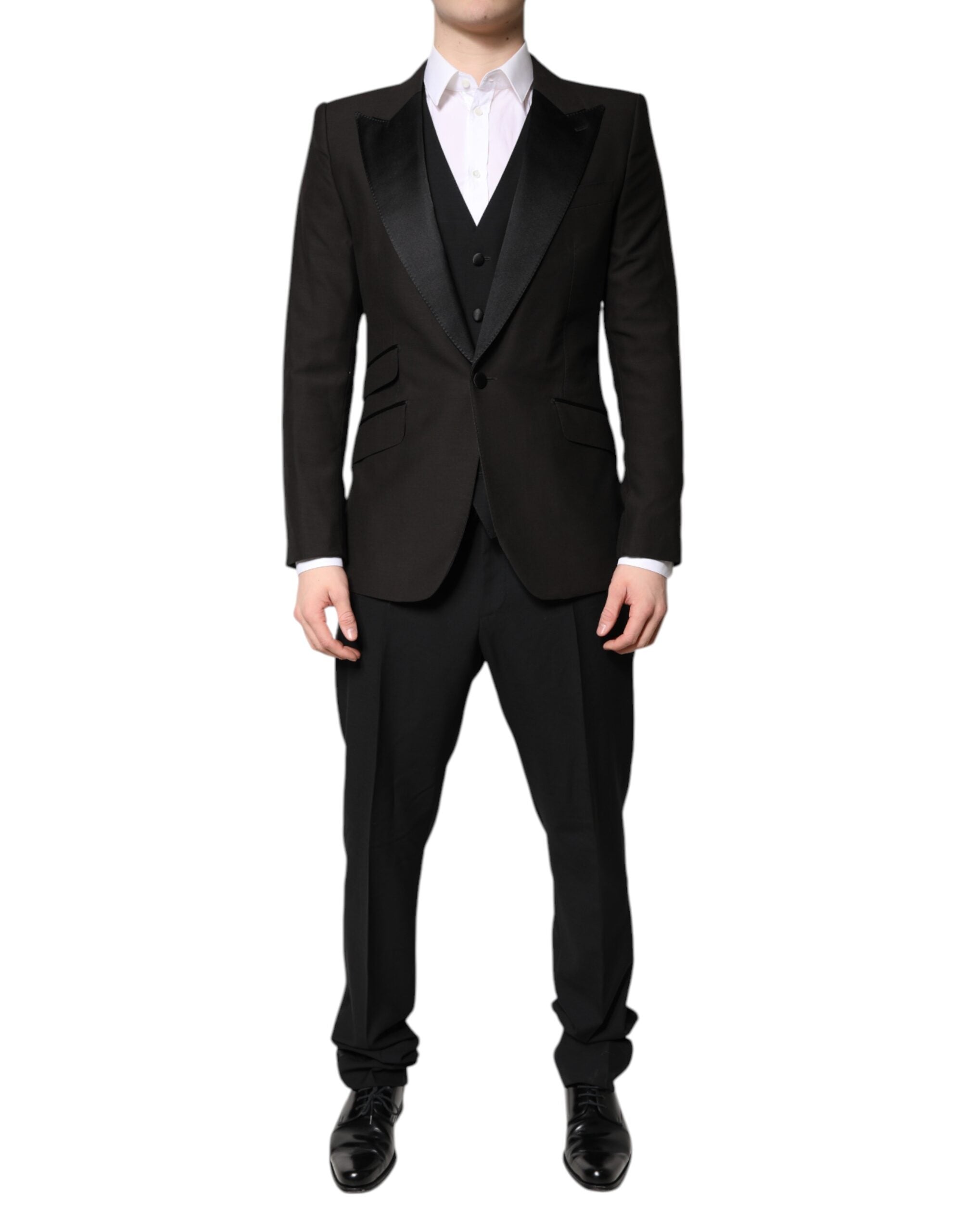 Black Single Breasted Formal 3 Piece Suit