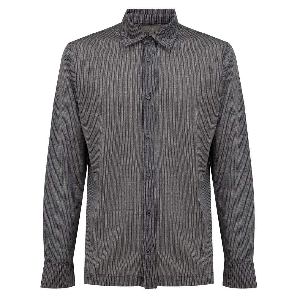Gray Cotton Pattern Shirt