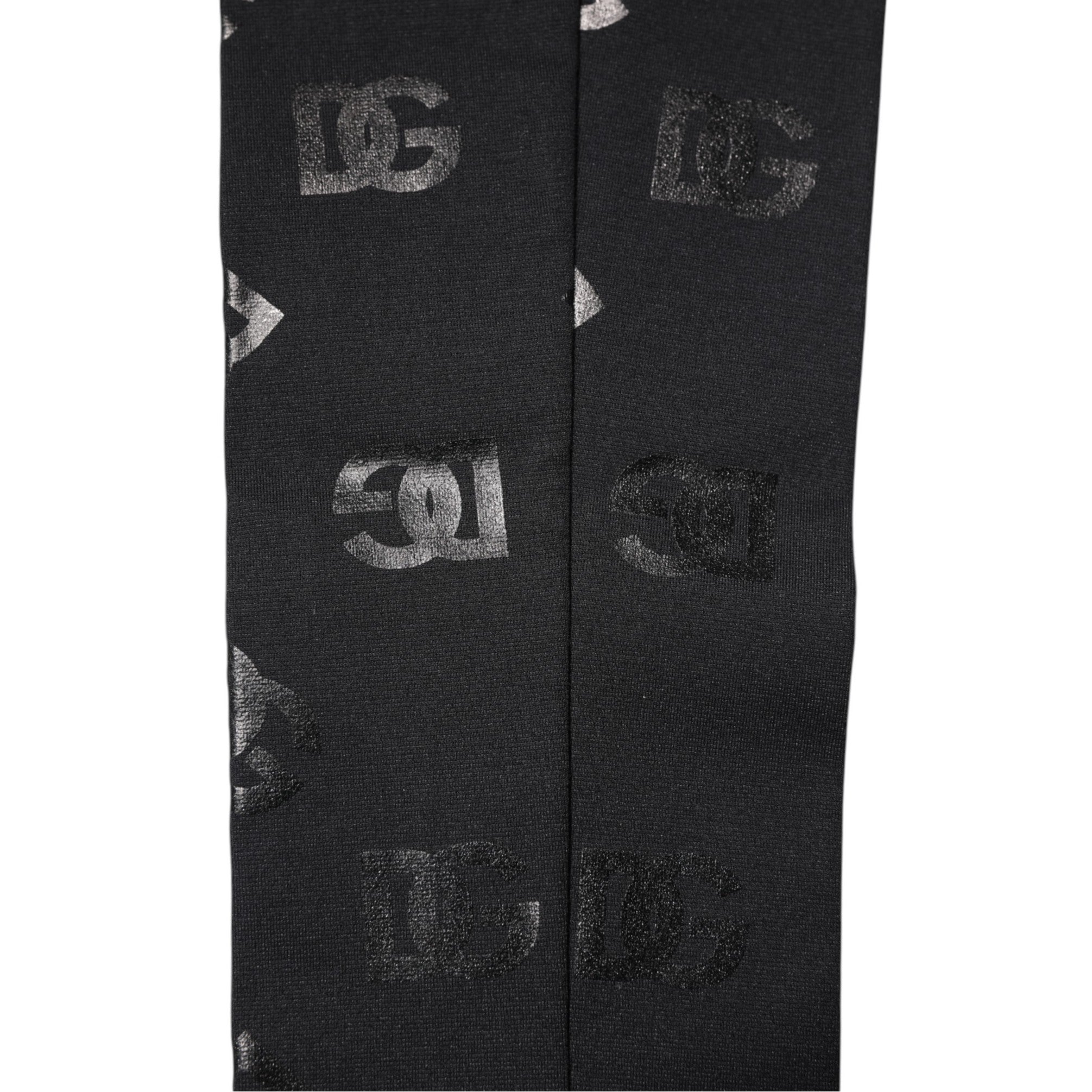 Black DG Logo Monogram Wool Stretch Arm Sleeves