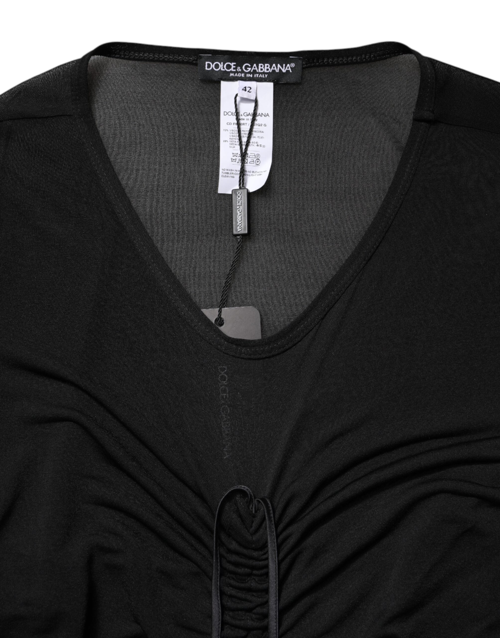 Black Mesh Trim Bodycon Long Sheath Dress