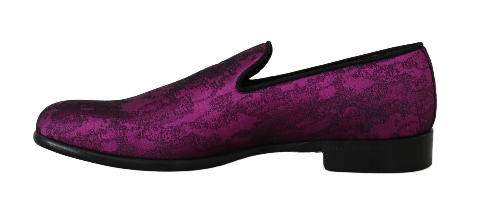 Purple Jacquard Loafers Dress Formal Shoes