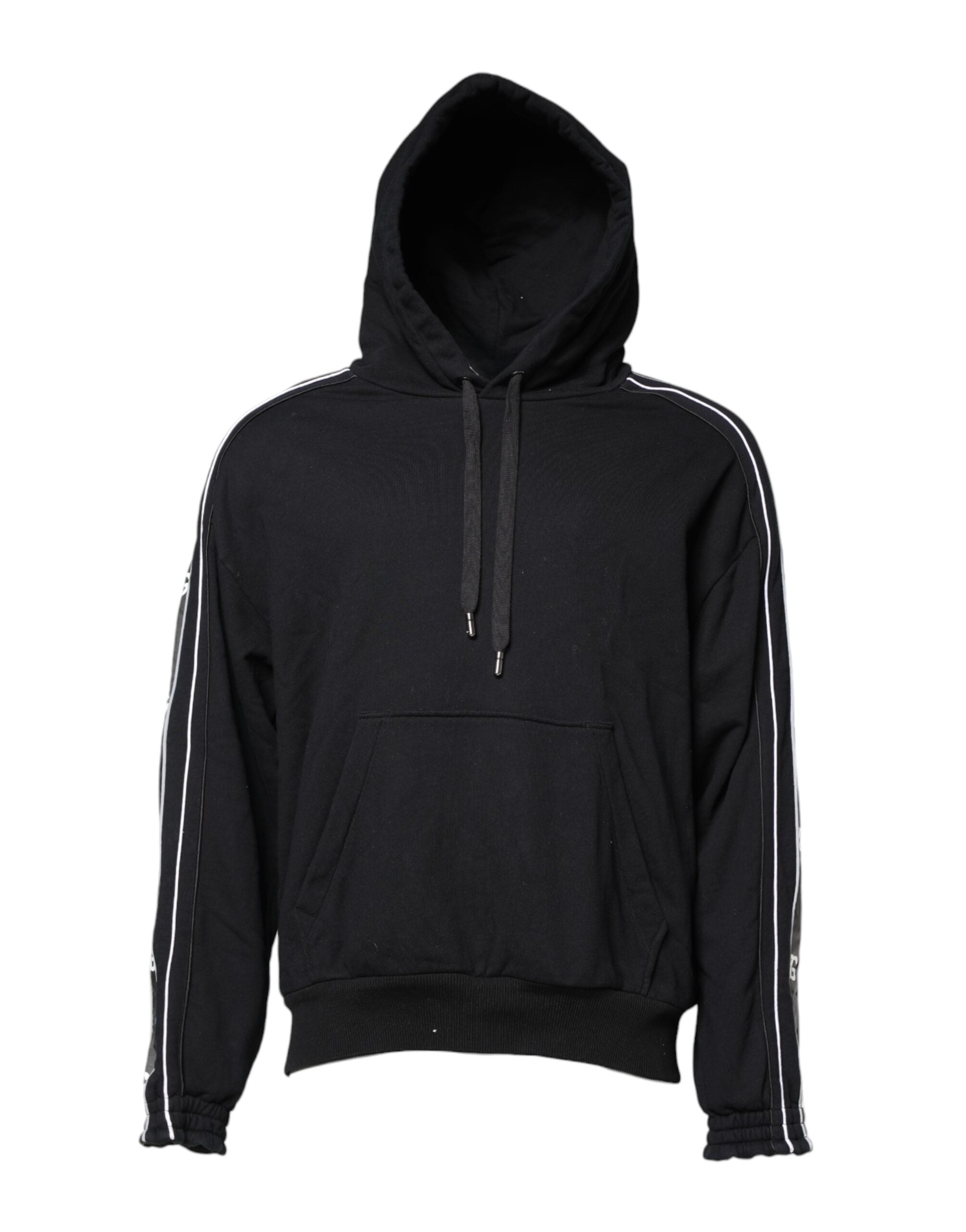 Black Cotton Logo Hooded Sweatshirt Sweater