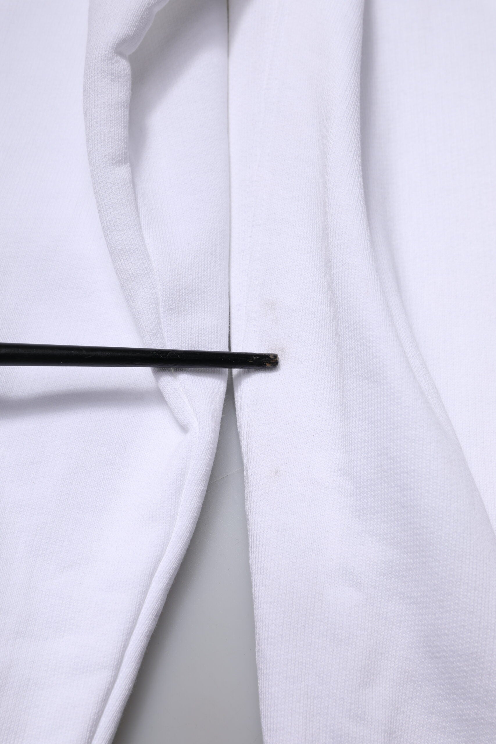 White Logo Cotton Crew Neck Pullover Sweater