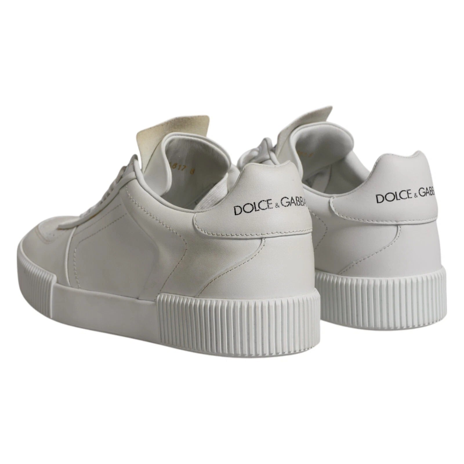 White Miami Leather Low Top Sneakers Shoes
