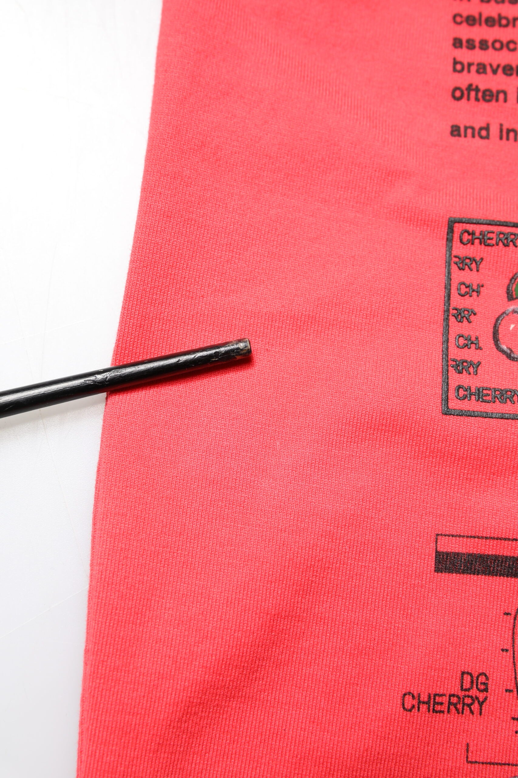 Red Cotton Lettering Print Crew Neck T-shirt