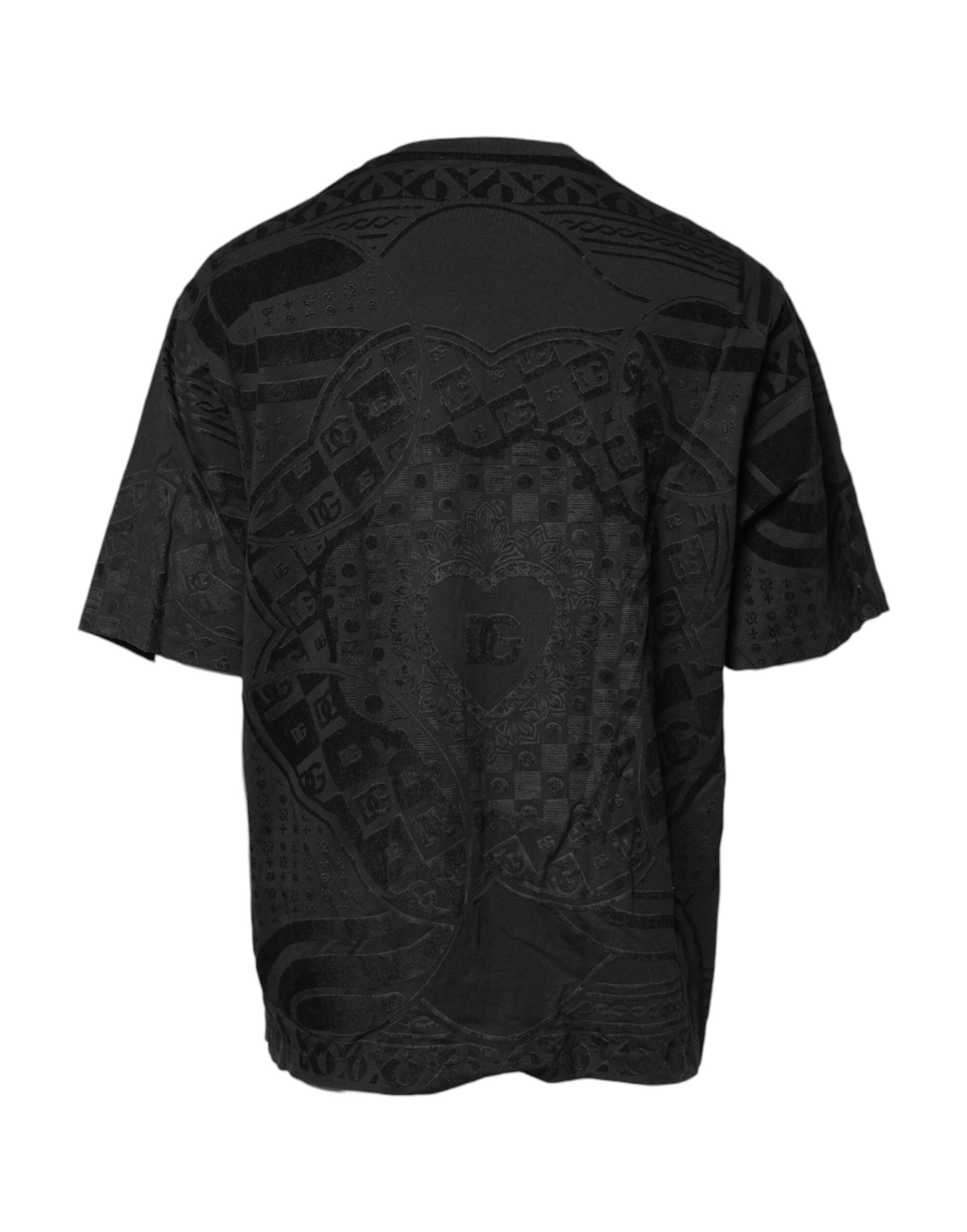 Black Cotton Bandana Logo Crew Neck T-shirt
