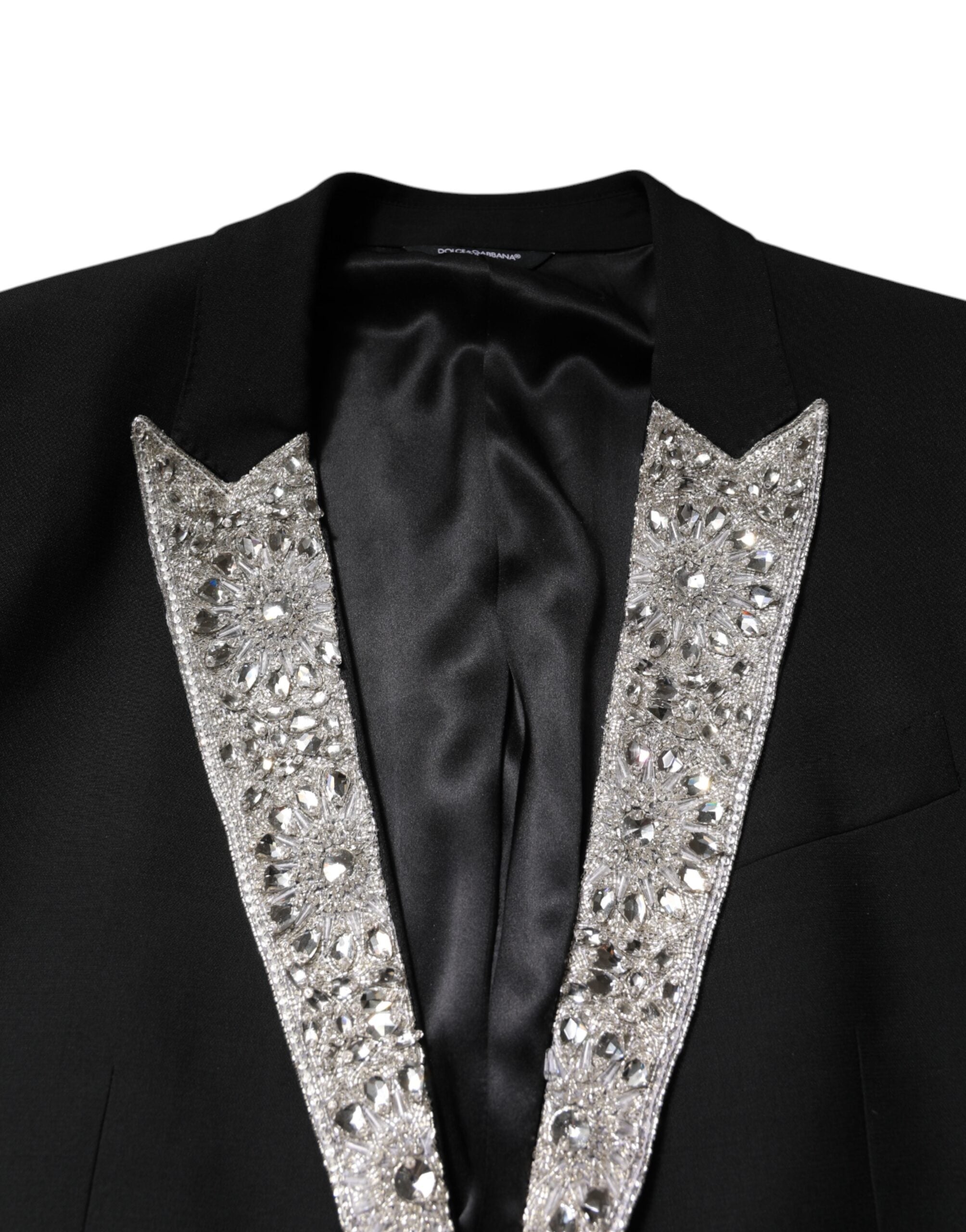 Black MARTINI Crystal Embellished 3 Pc Suit