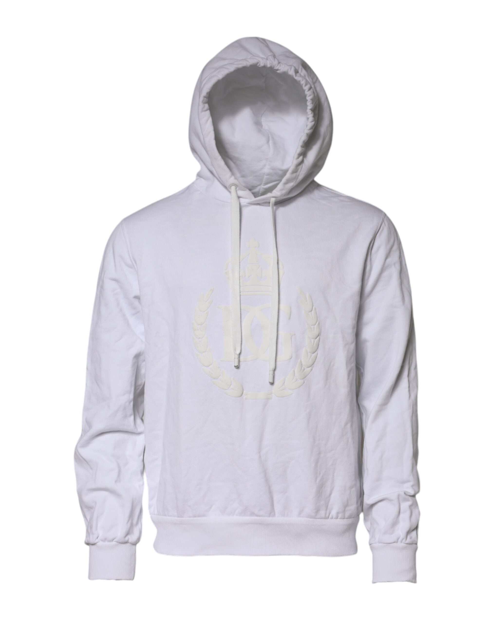 White Embossed Logo Hooded Sweatshirt Sweater