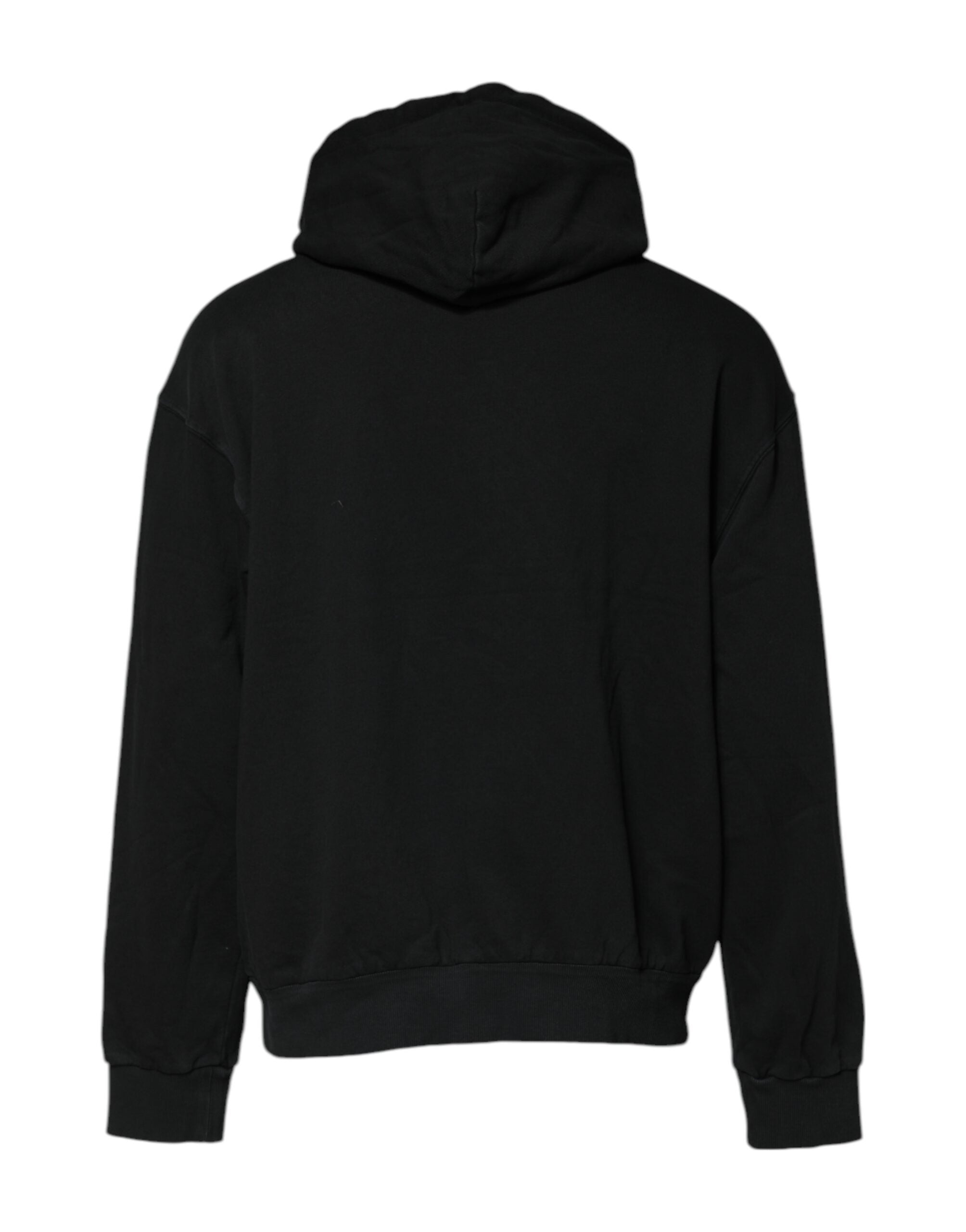 Black Logo Full Zip Hooded Men Sweatshirt Sweater