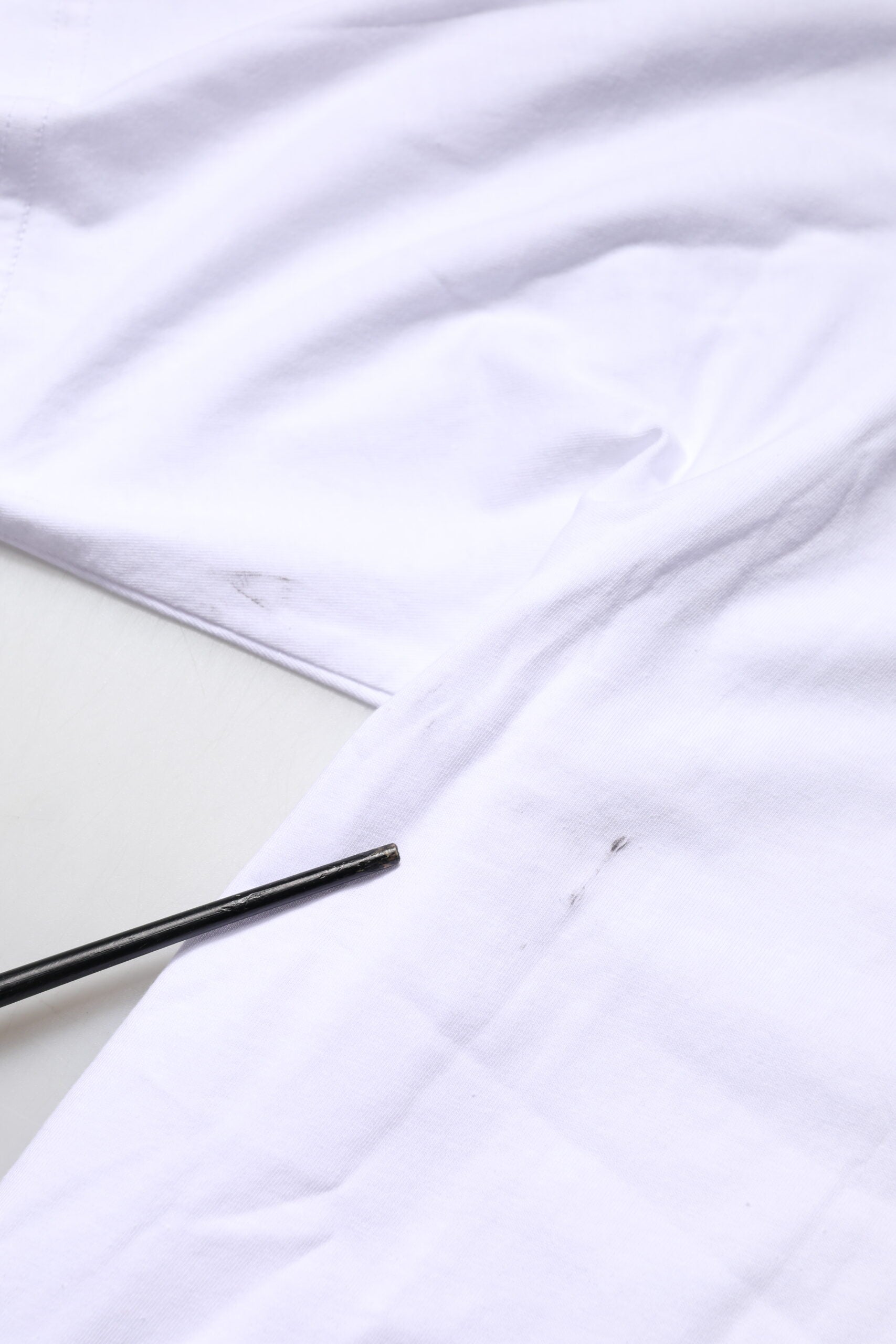 White Cotton Logo Print Crew Neck T-shirt