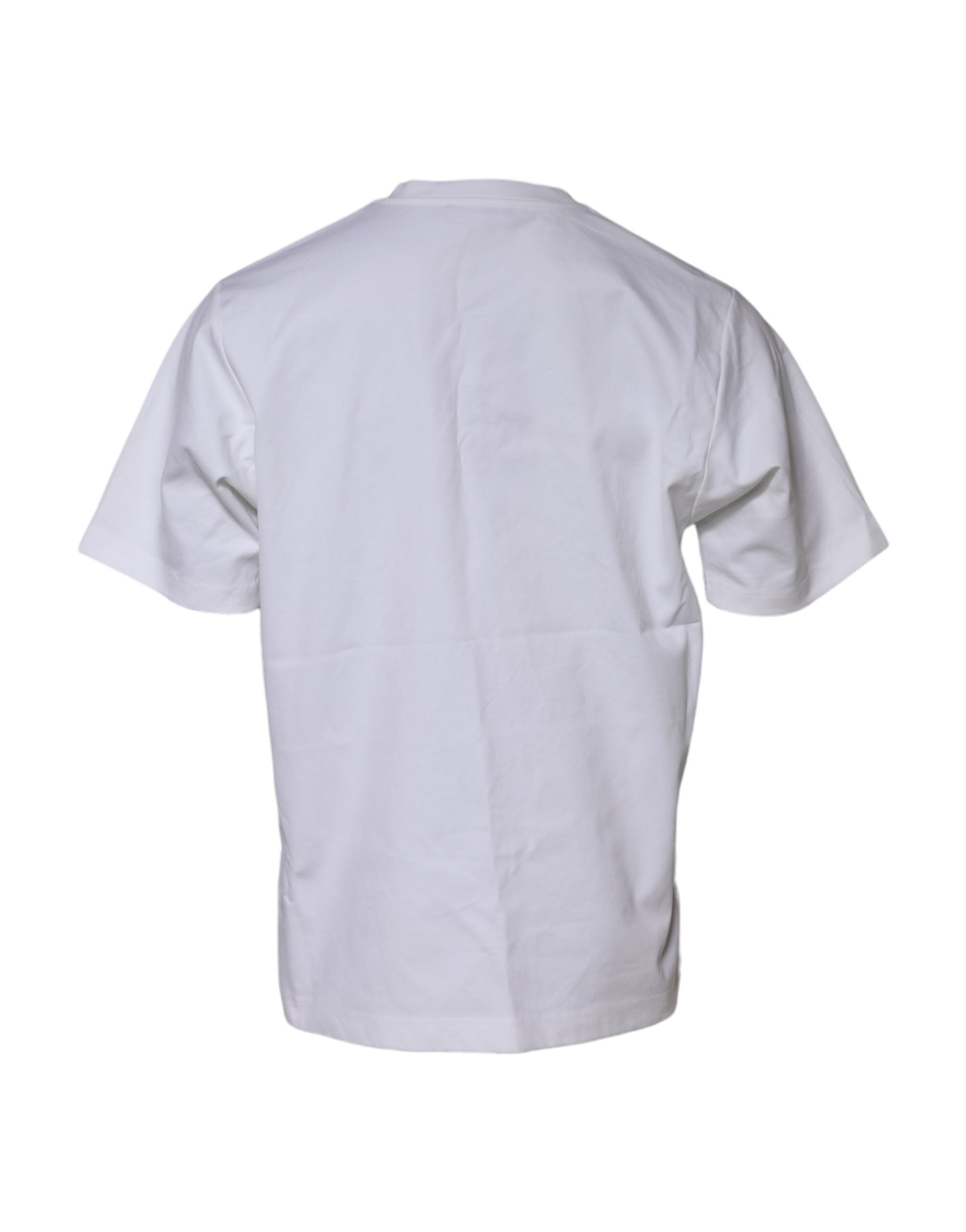 White Logo Embellish Short Sleeves T-shirt