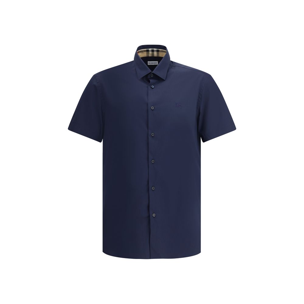 Blue Cotton Shortsleeve Shirt
