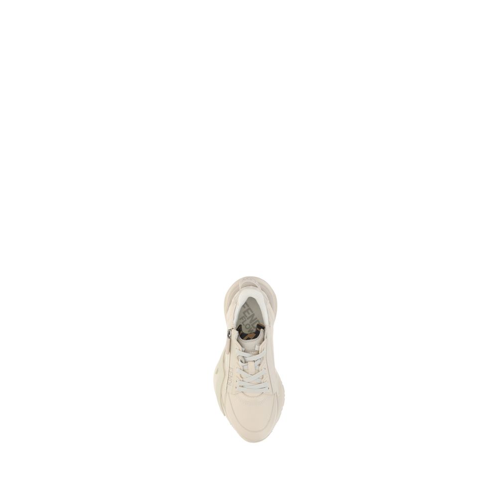 White Calf Leather Bos Taurus Athletic Sneakers